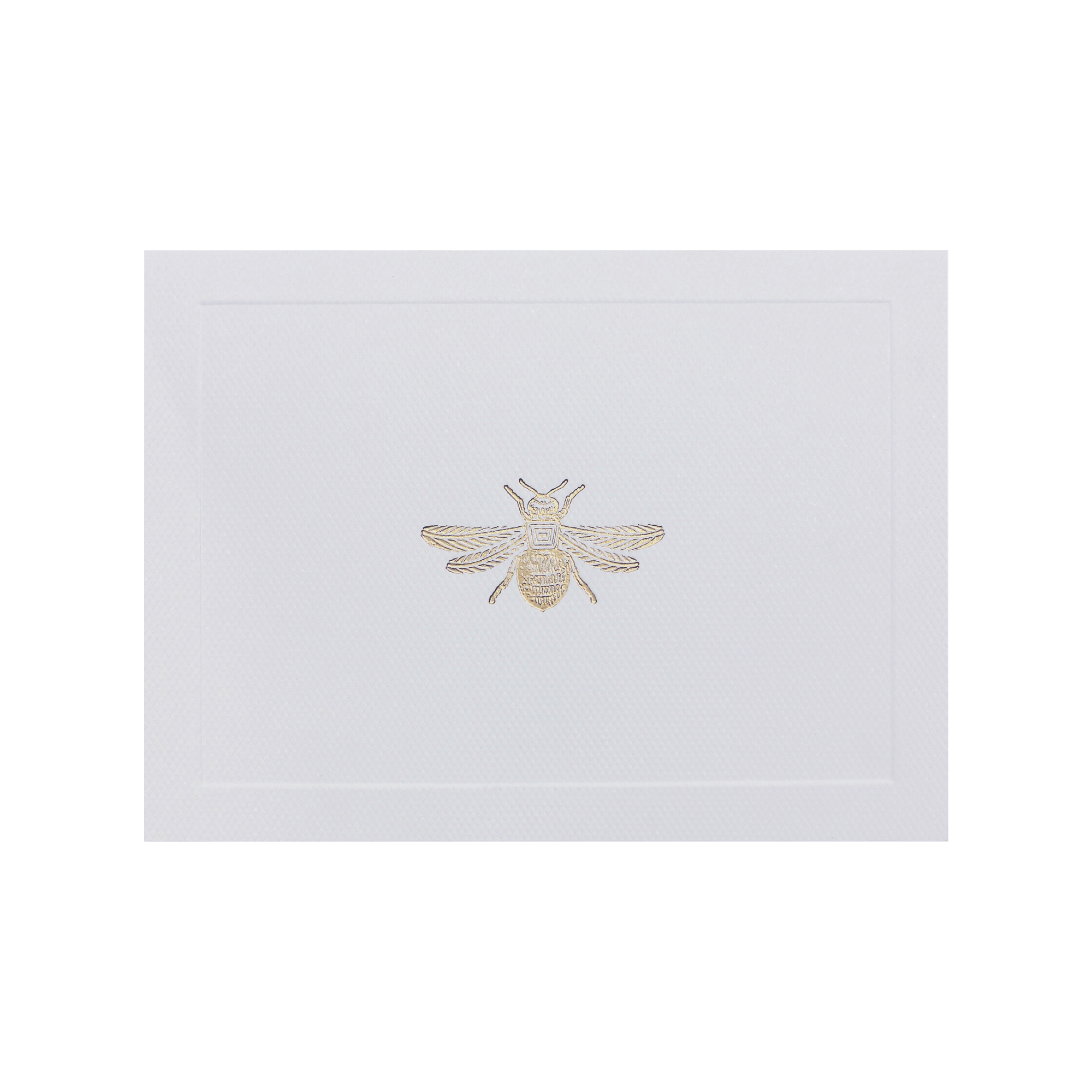 Tarjeta Abeja Chica doble Blanca