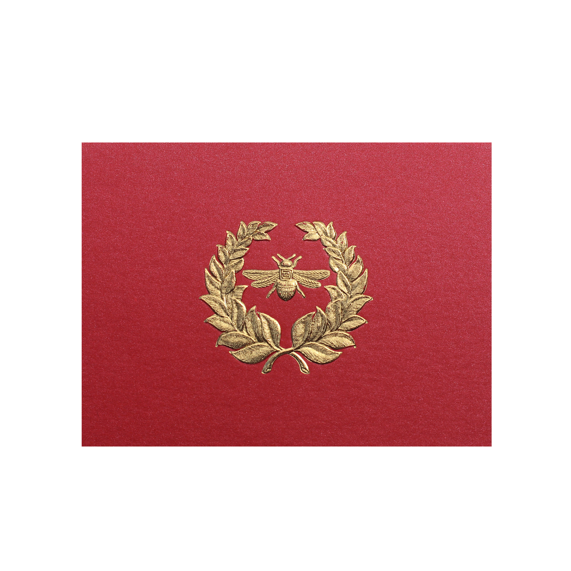 Tarjeta Abeja Corona Laurel Chica Dob