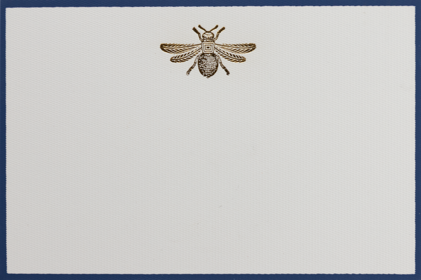 Tarjeta Abeja marco azul mediana