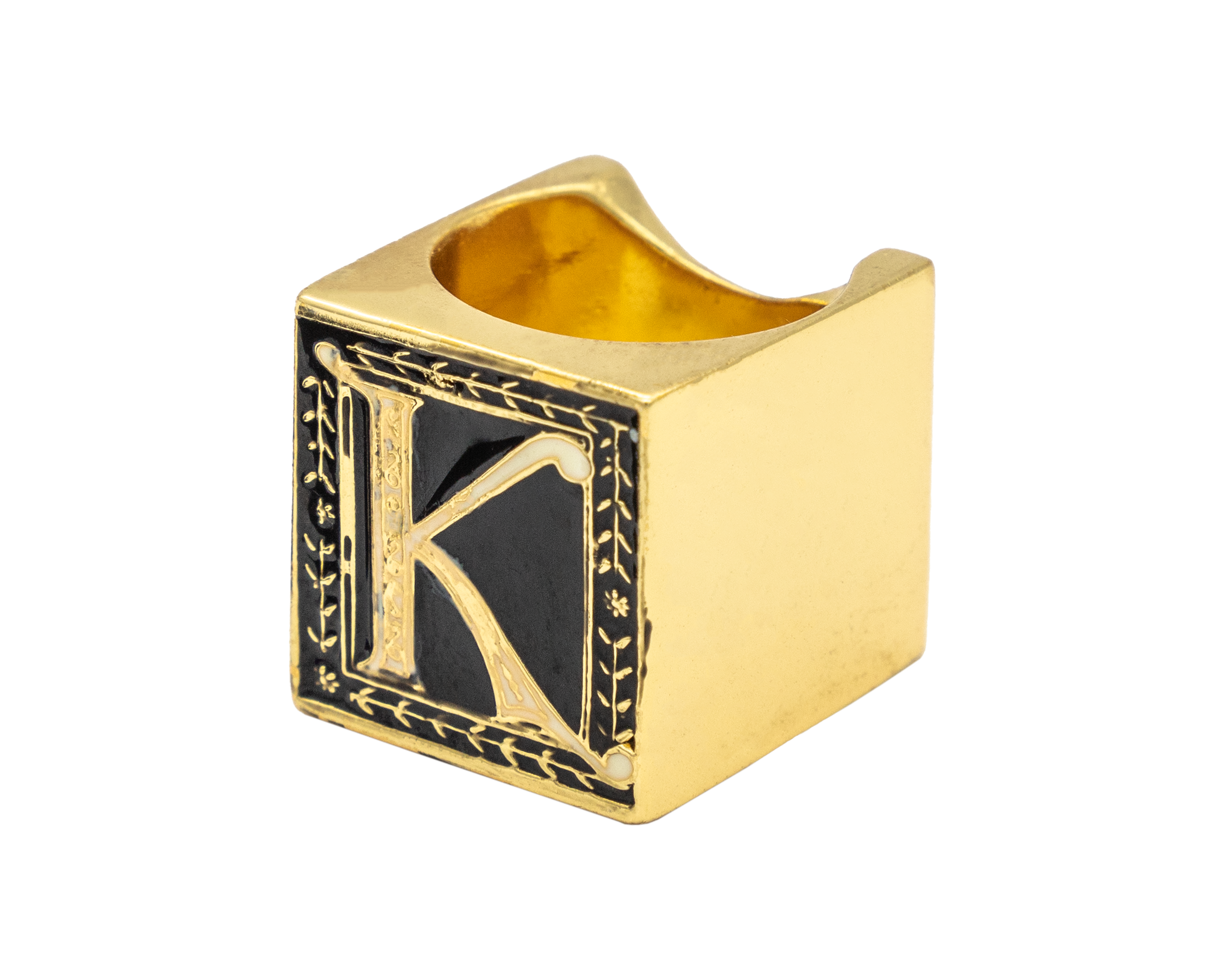 Anillo Cubo Letra K | J: Anillos Cubo Letras | Scribanus