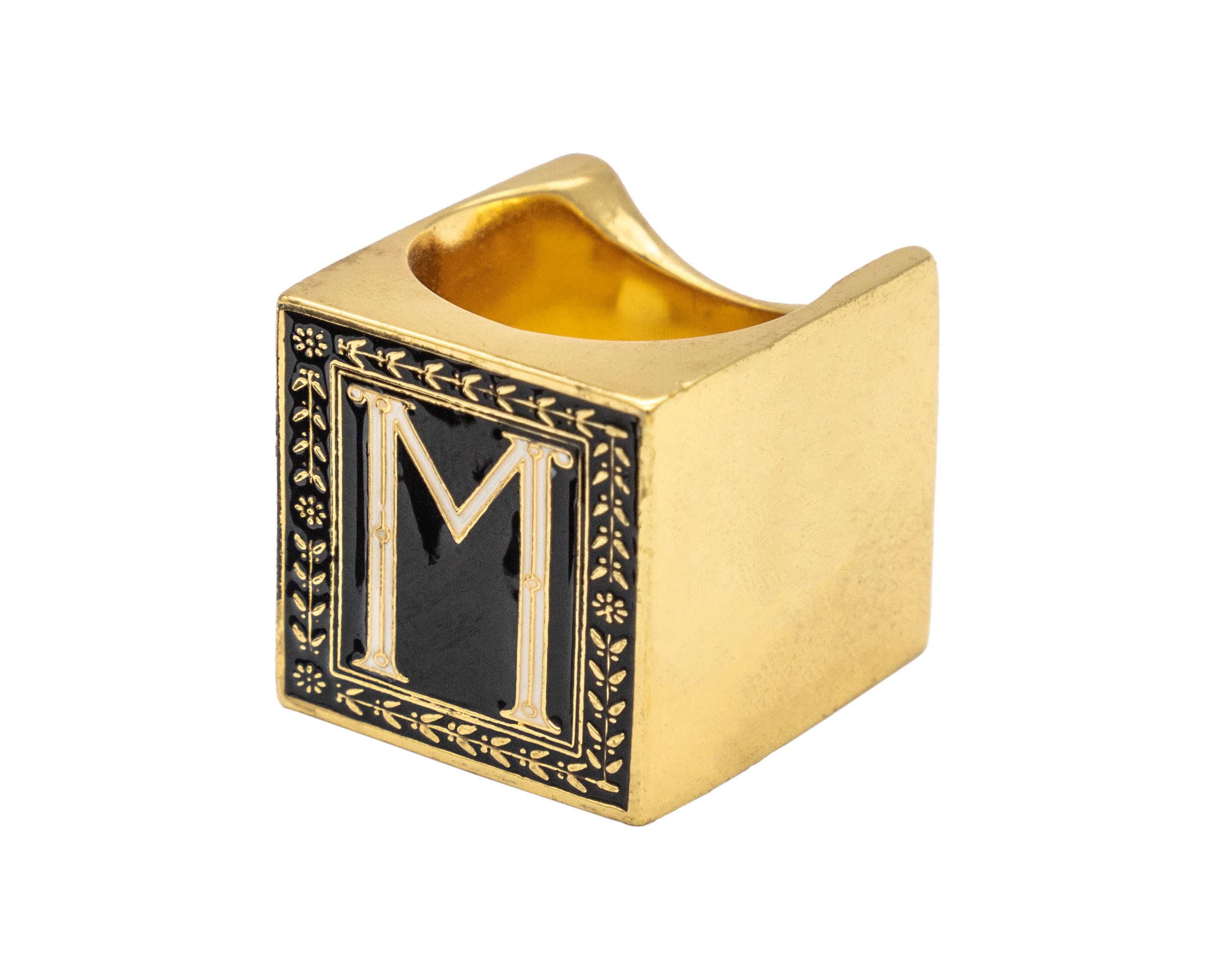 Anillo Cubo Letra M | J: Anillos Cubo Letras | Scribanus