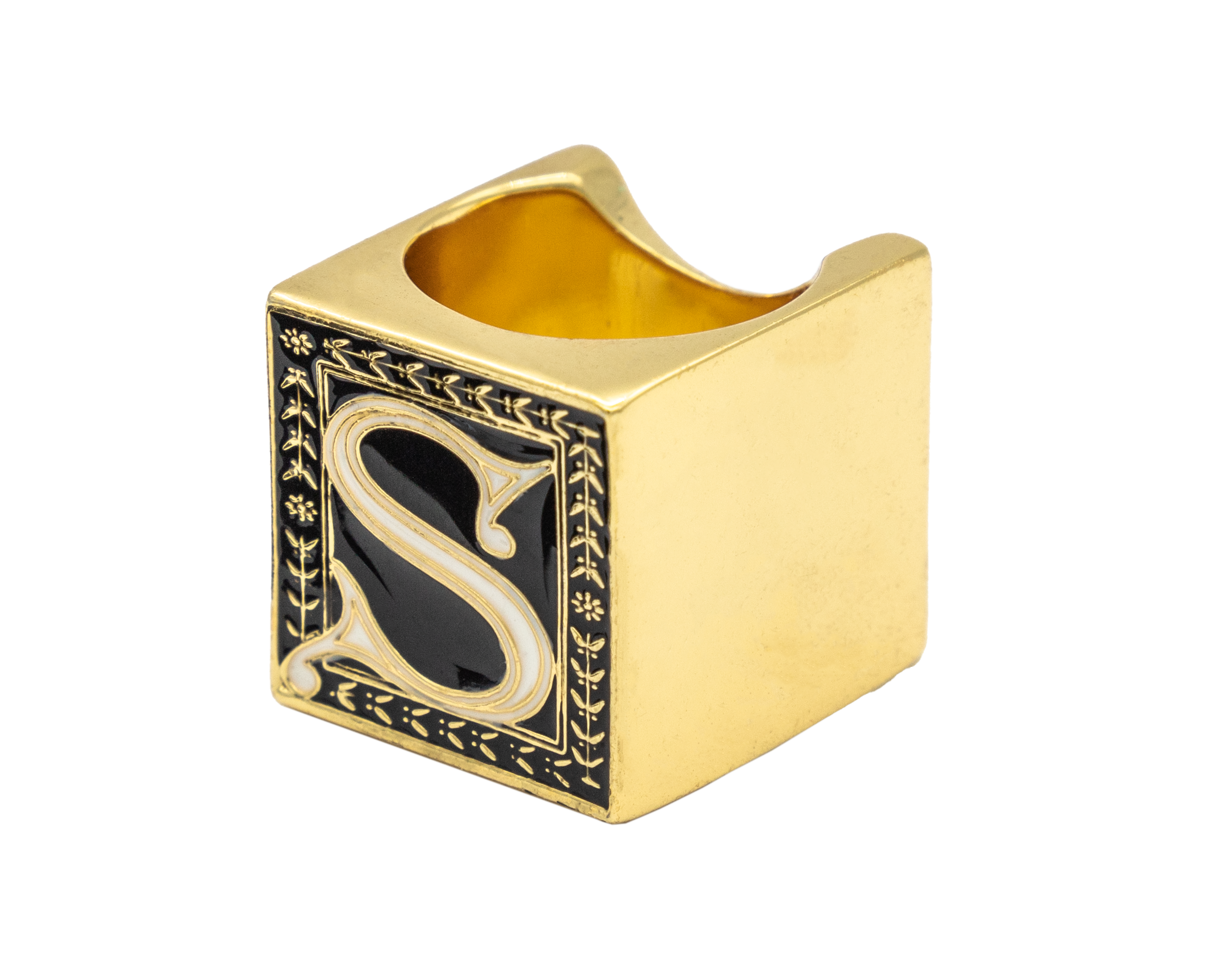 Anillo Cubo Letra S | J: Anillos Cubo Letras | Scribanus