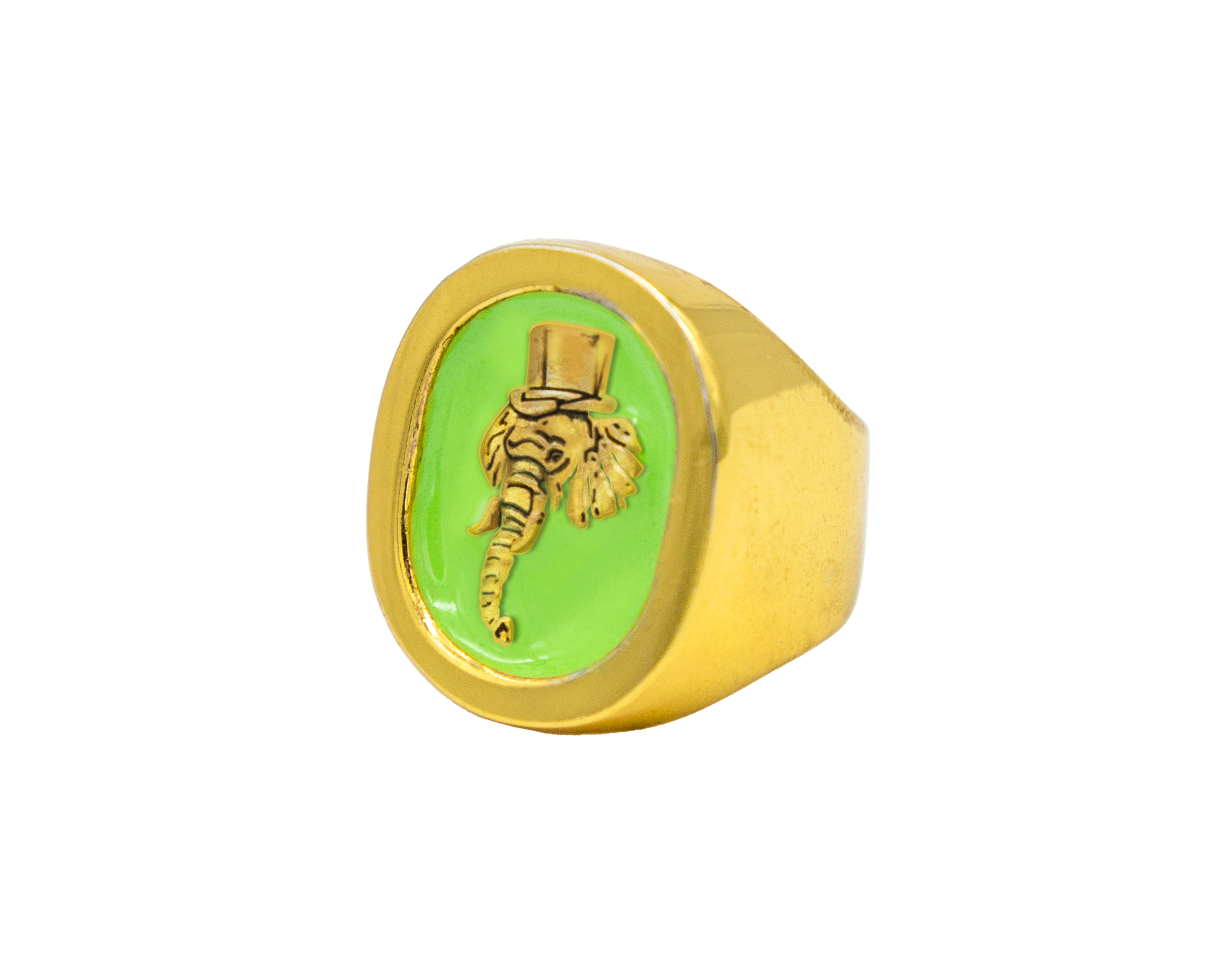 Anillo Elefante Verde | J: Animales de Poder | Scribanus