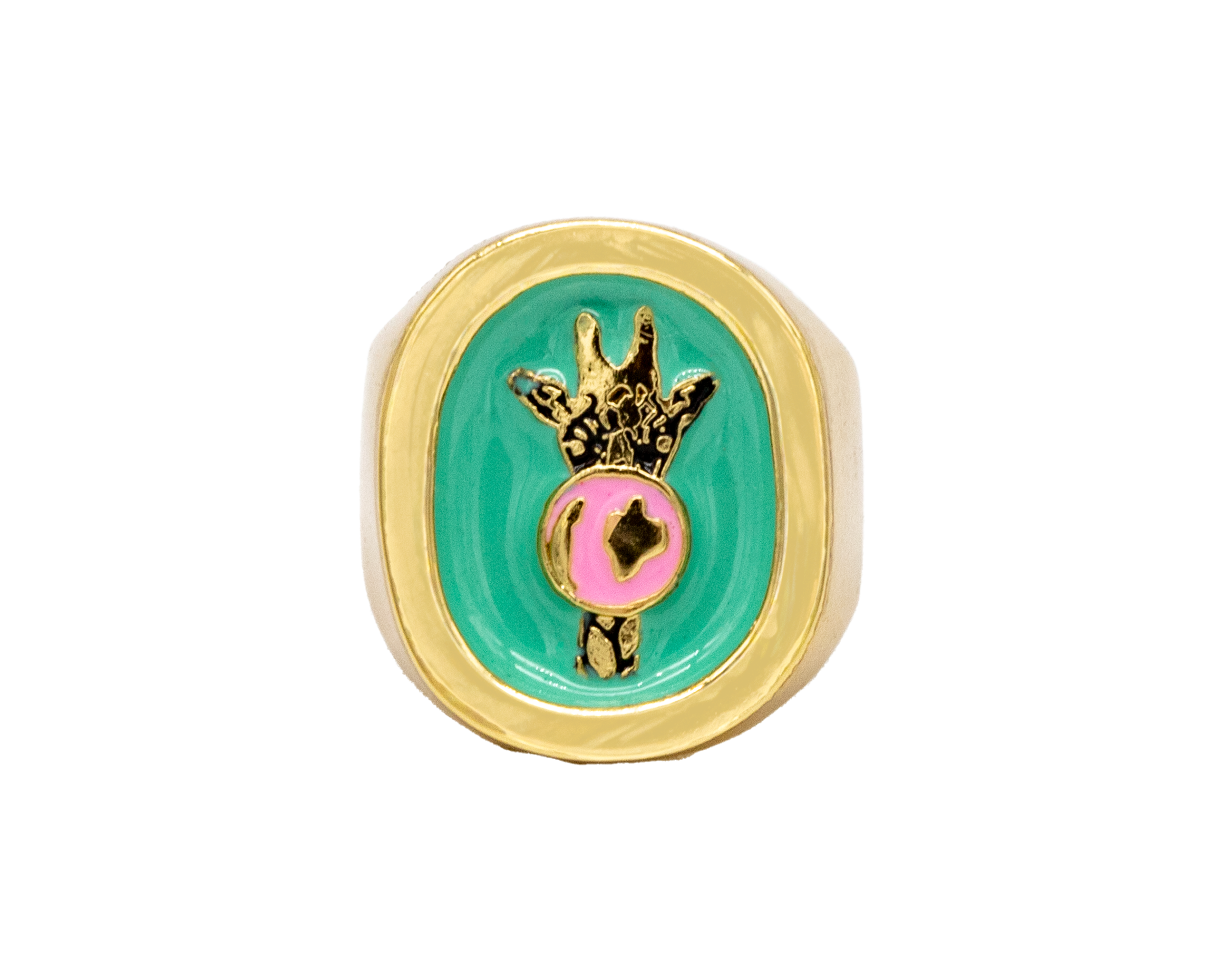 Anillo Jirafa Verde Aqua | J: Animales de Poder | Scribanus