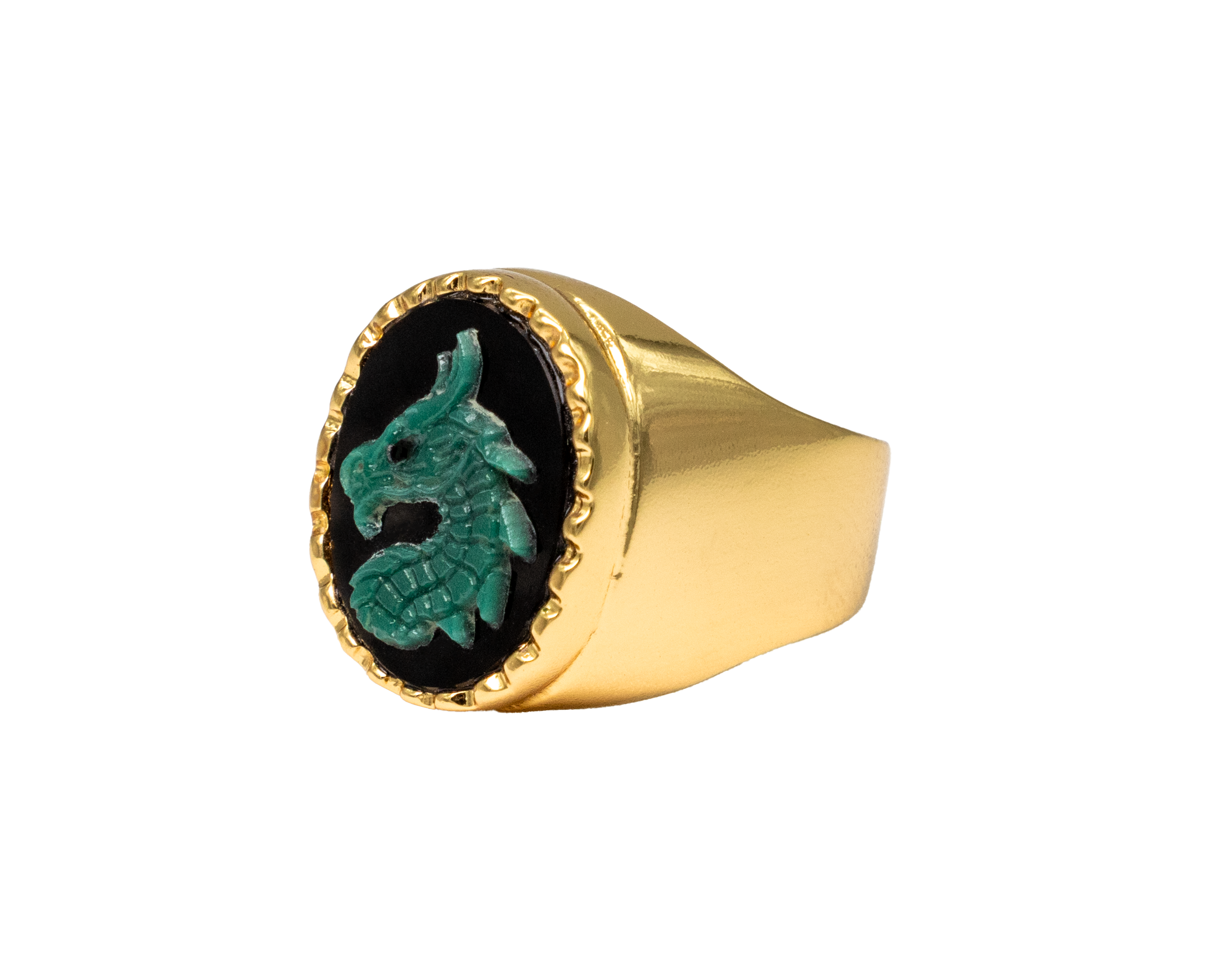 Anillo intaglio cabeza de Dragón Cameo