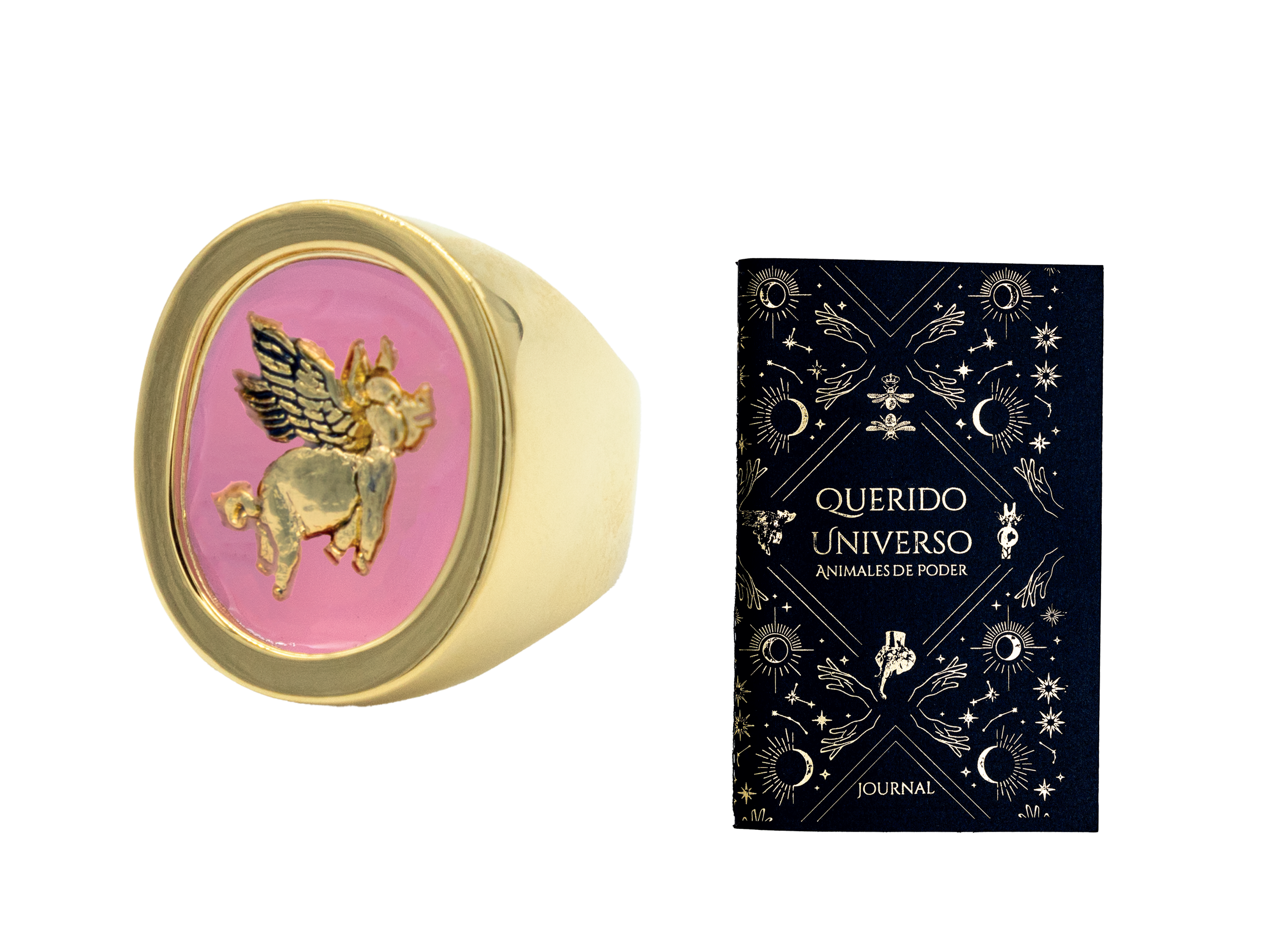 Anillo Cerdito con Alas