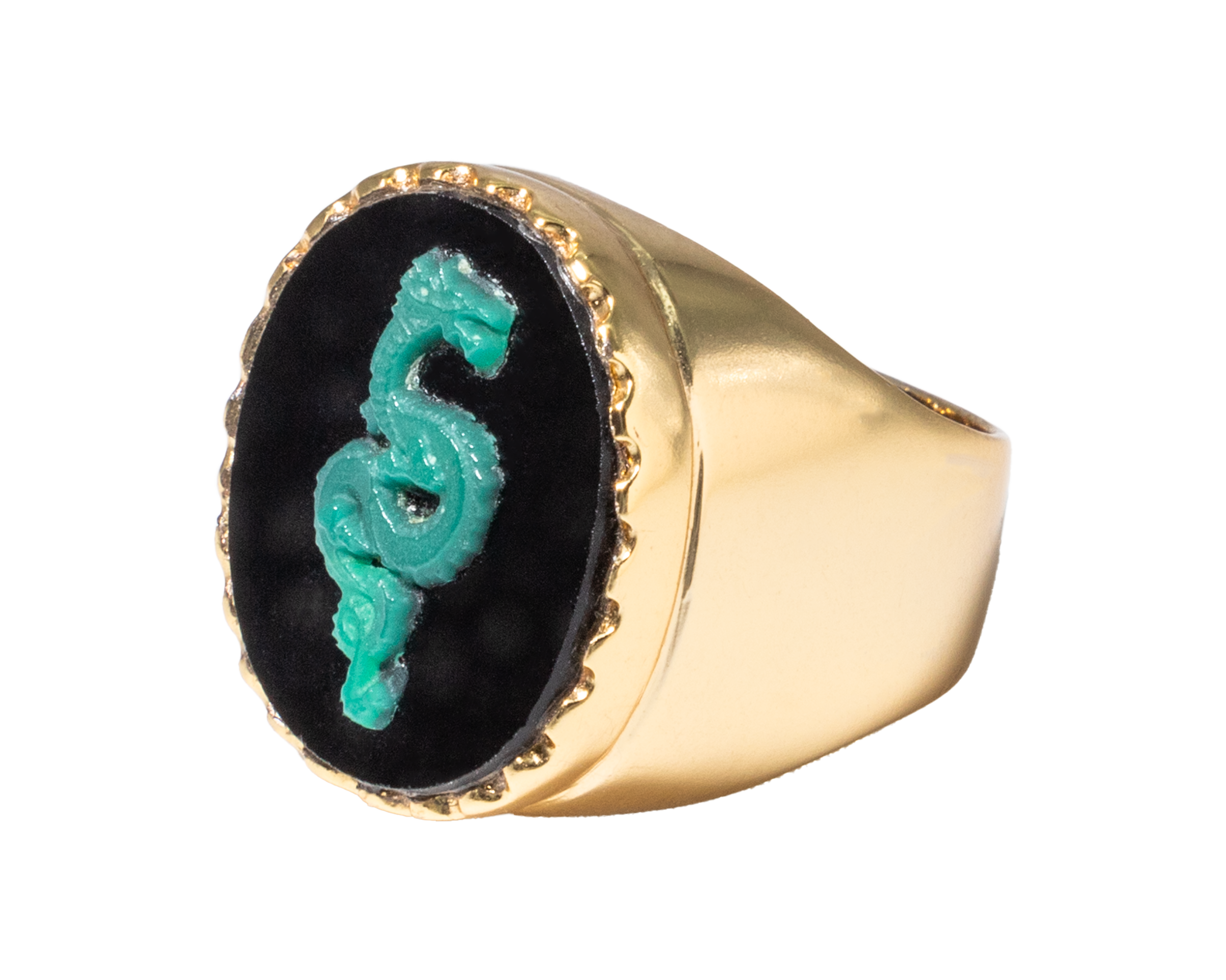 Anillo intaglio Serpiente Dragón Cameo