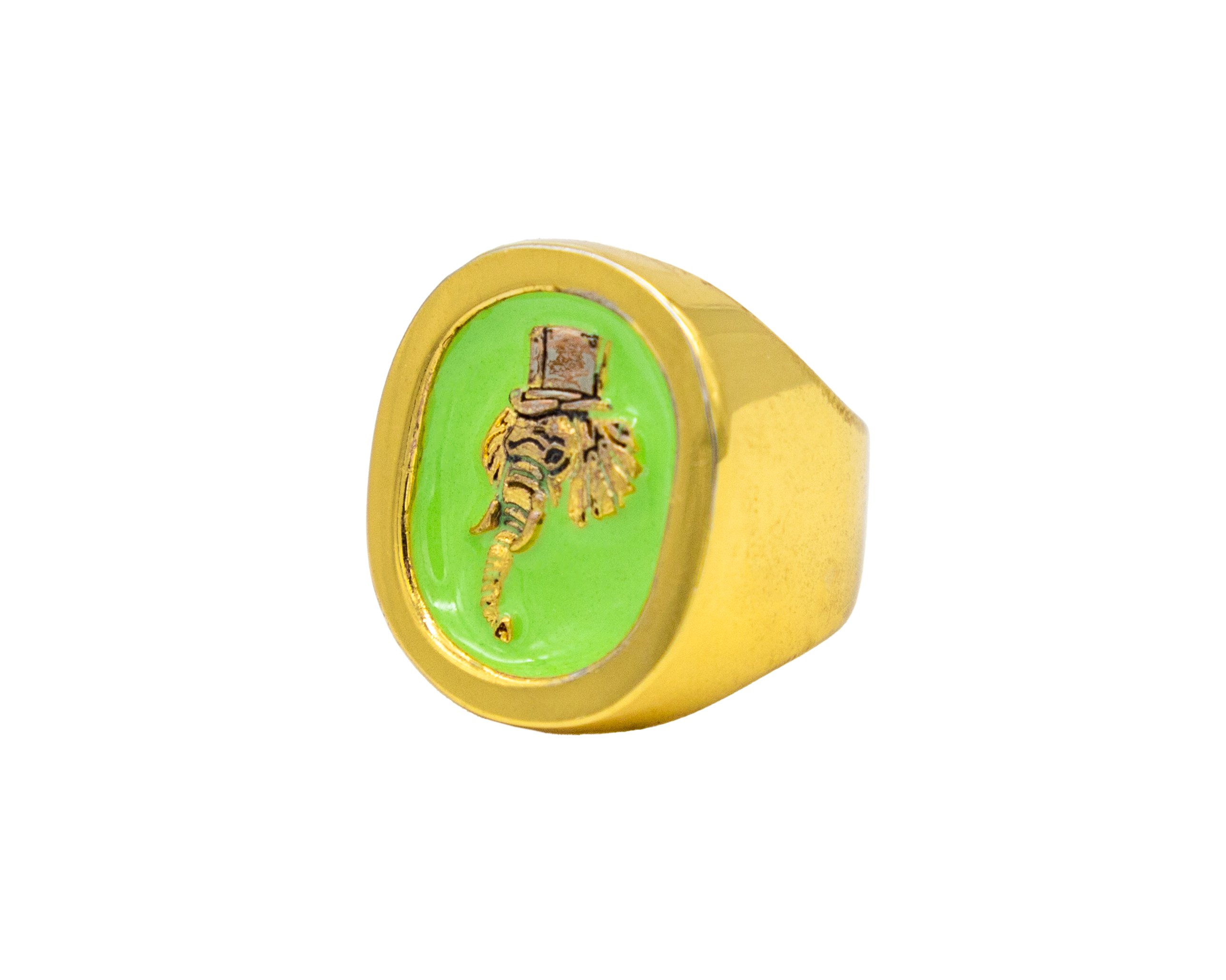 Anillo Elefante Verde