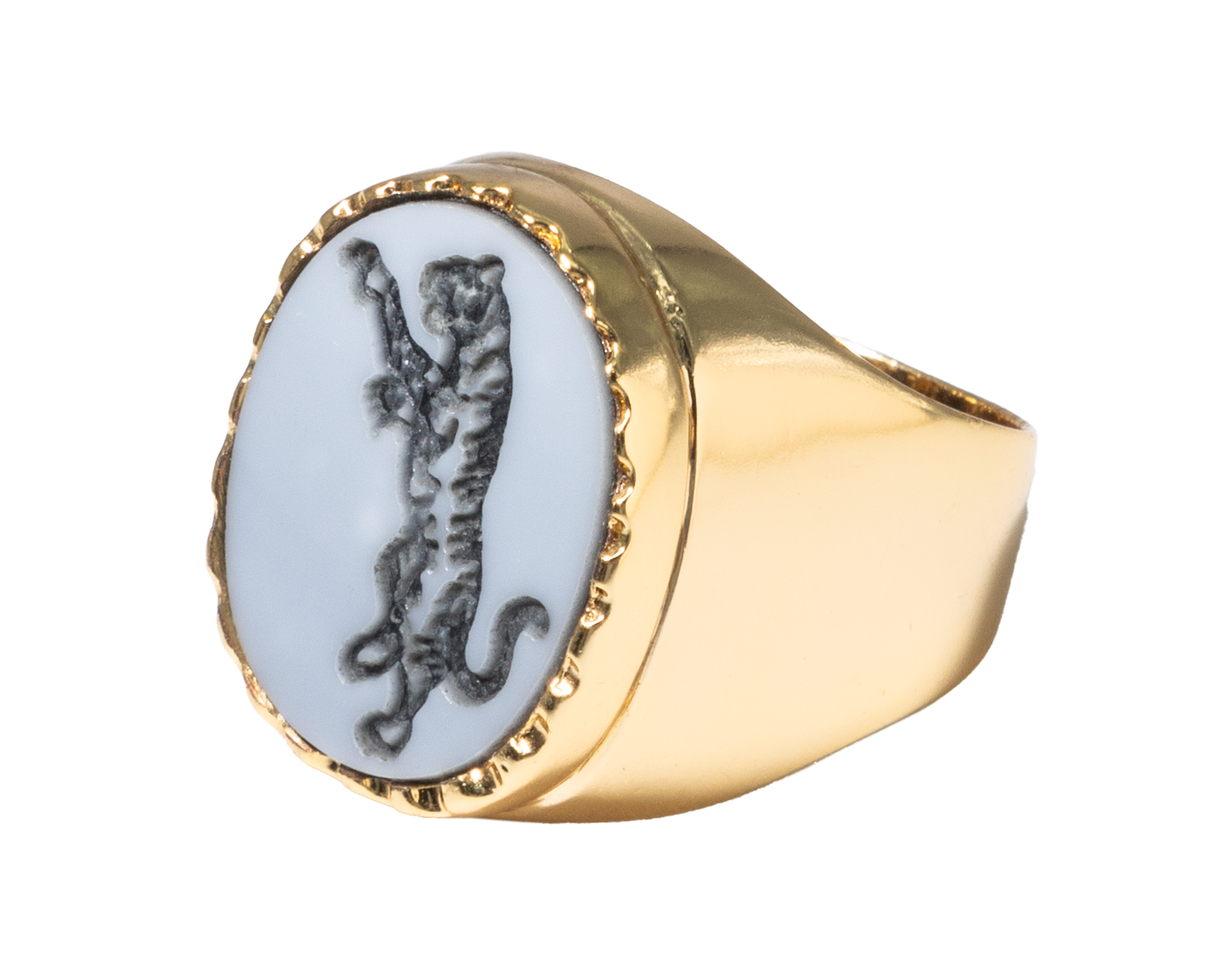 Tiger intaglio ring