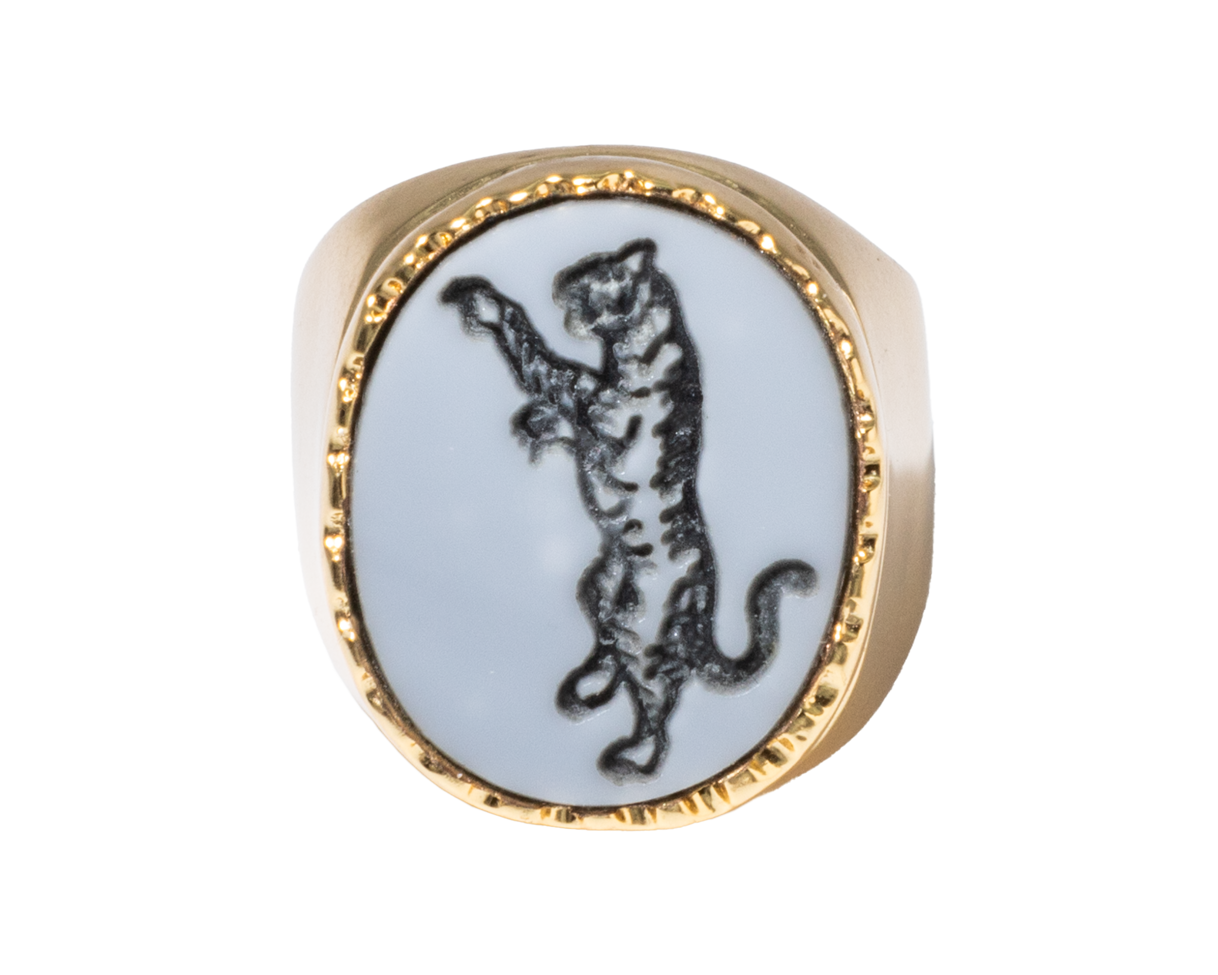 Tiger intaglio ring