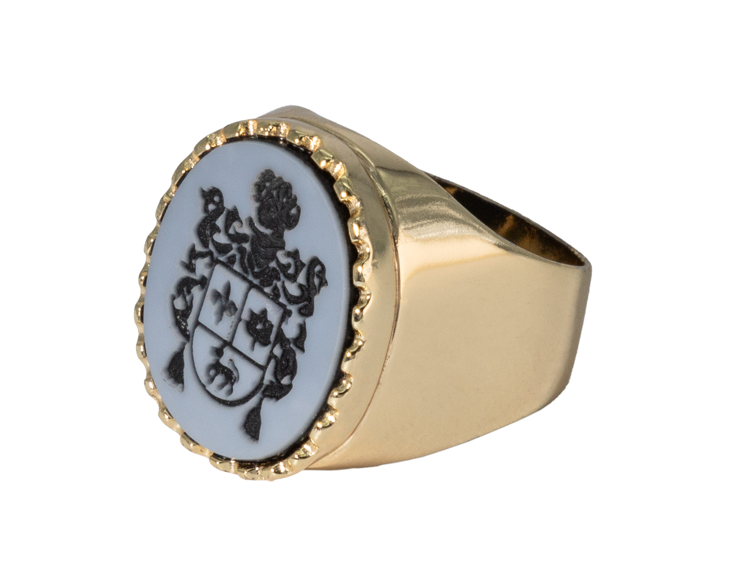 Parra Family Heraldry in Black Gray Two-Tone Stone