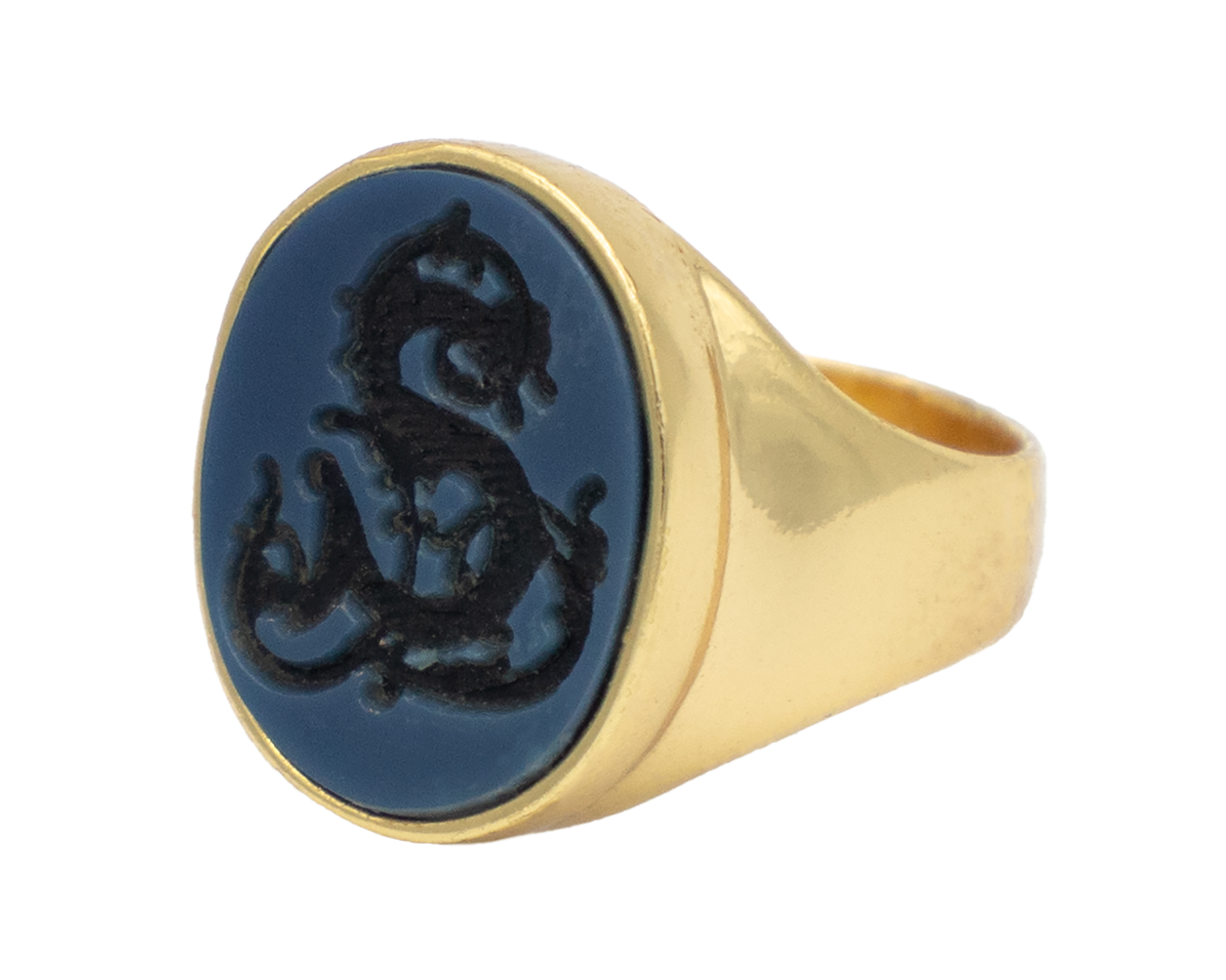 Scribanus monogram bicolor stone blue black