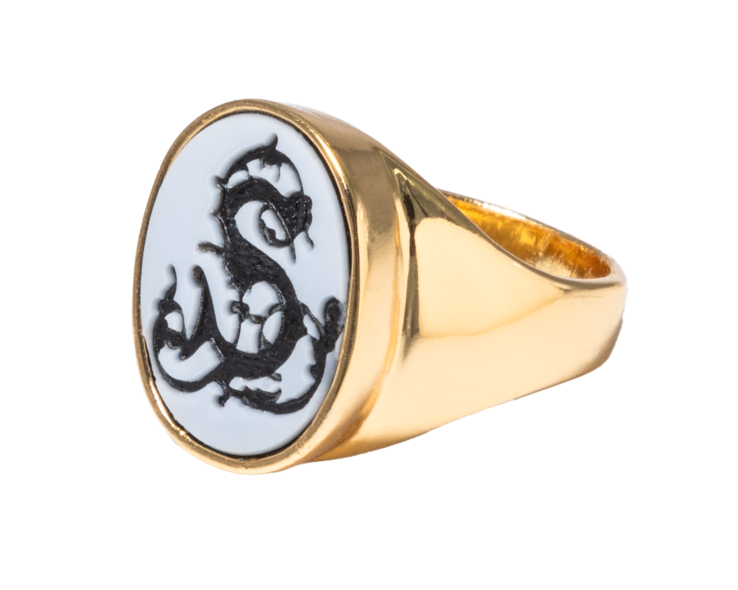 Scribanus Monogram Stone Two-Tone Grey Black