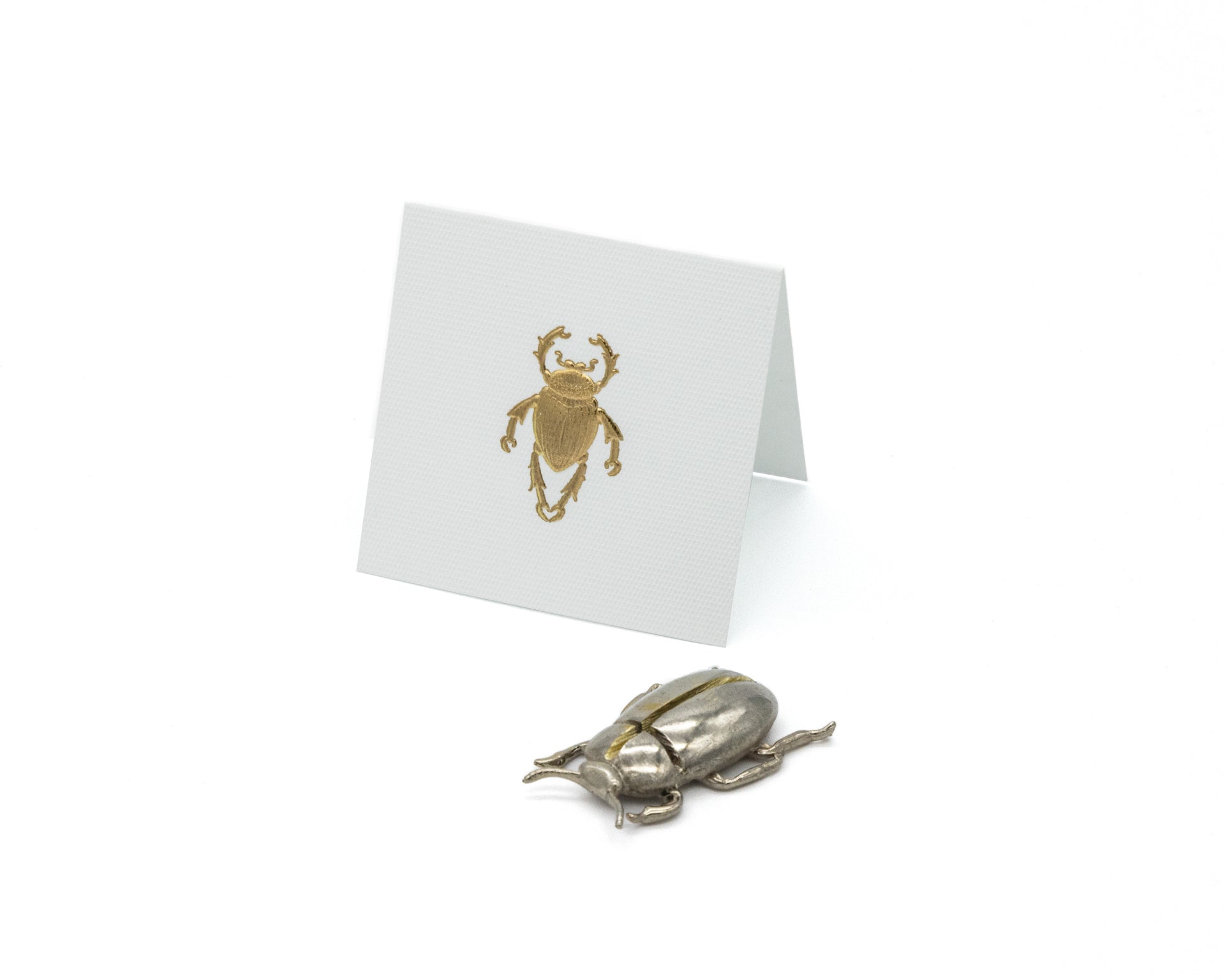 Base para Tarjetas Escarabajo plateado