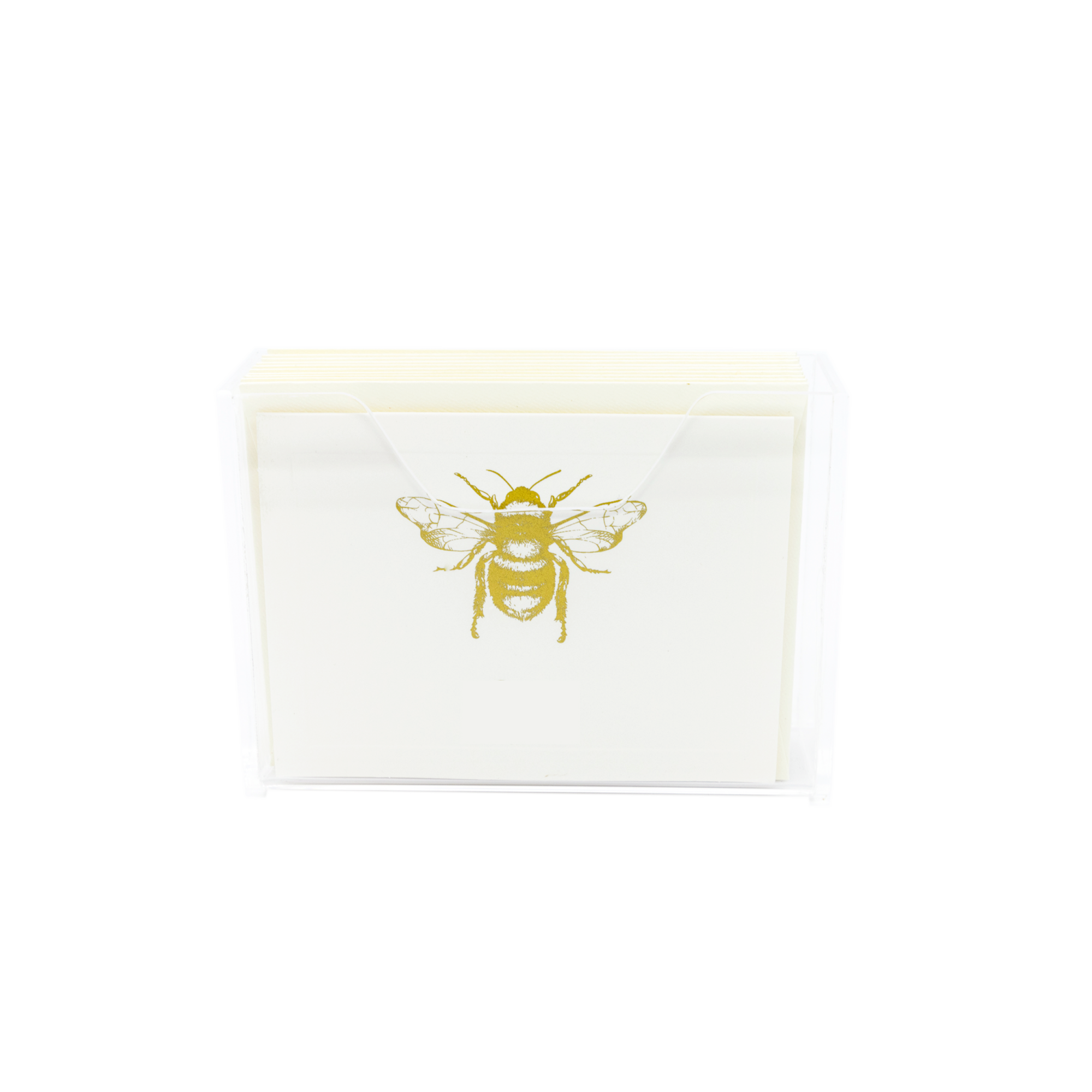 Bolo Abeja dorada estuche acrilico | C: Bolos | Scribanus
