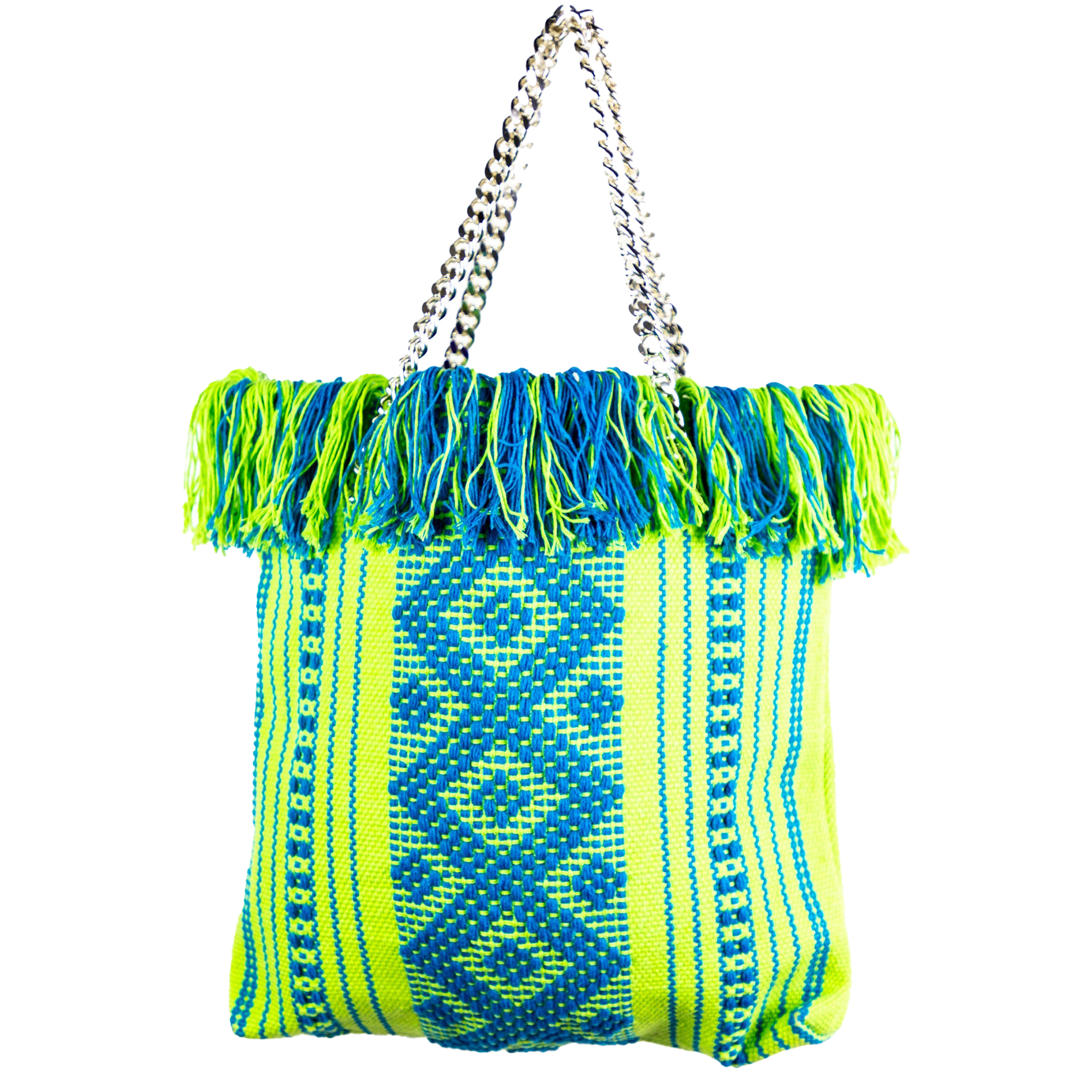 Bolsa Atl Tote Verde con Azul