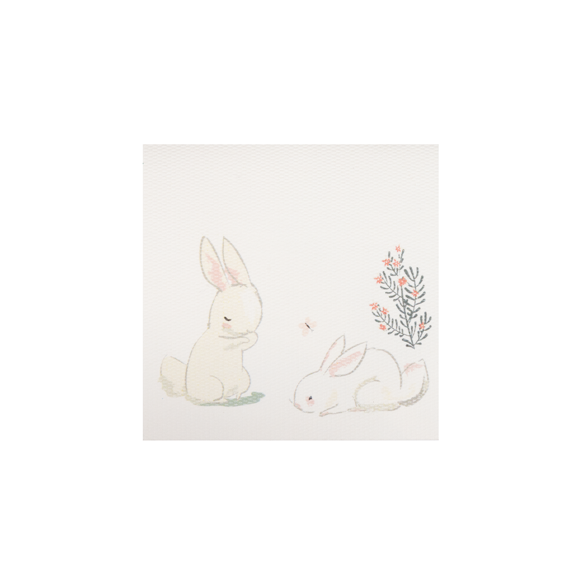 Cute Mini Double Rabbit Card