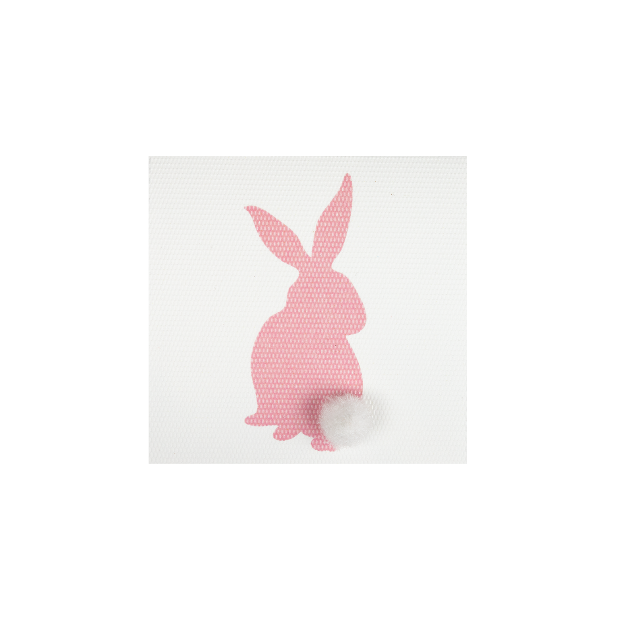 Card Rabbit Silhouette Pink Tail Mini Double