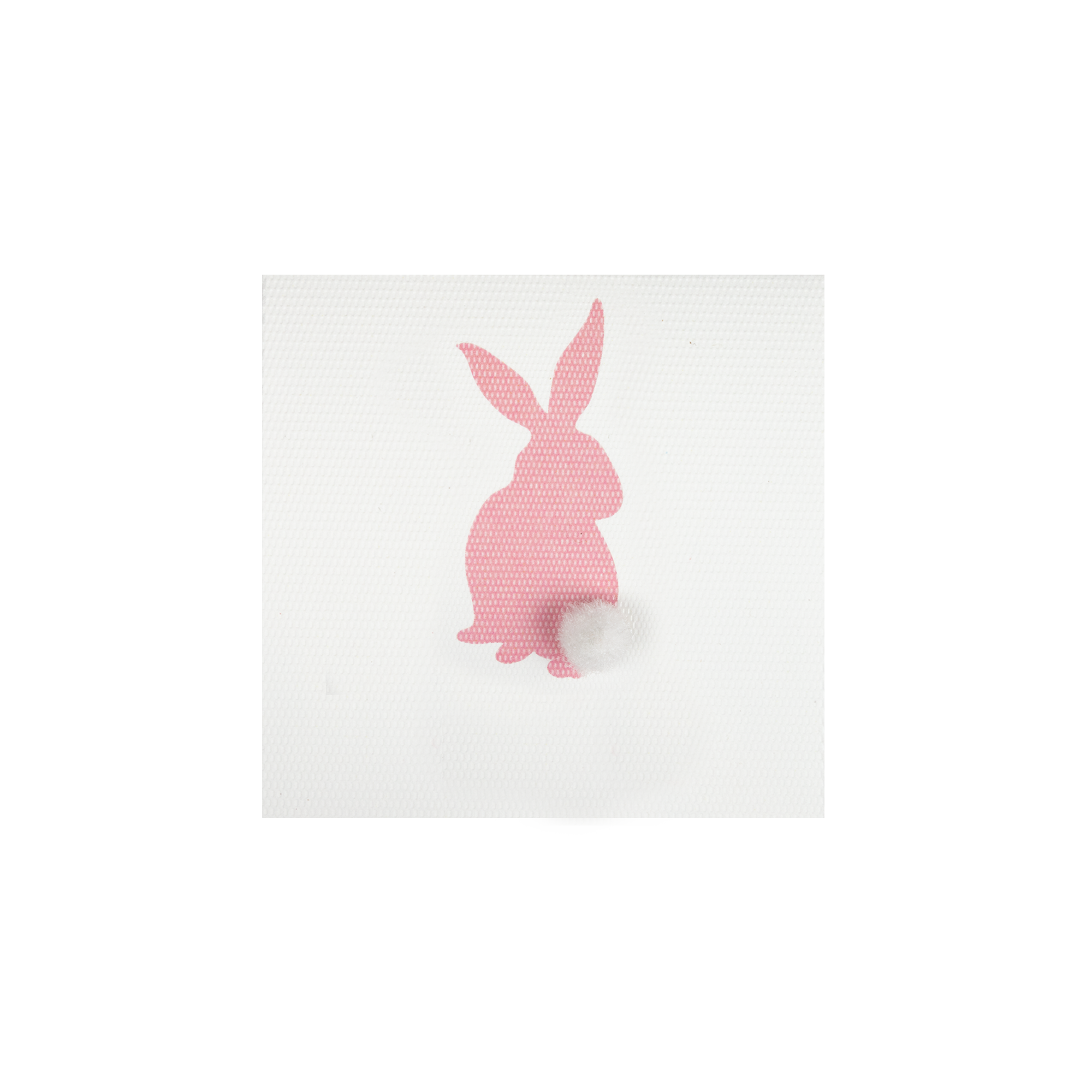 Card Rabbit Silhouette Pink Tail Mini Double
