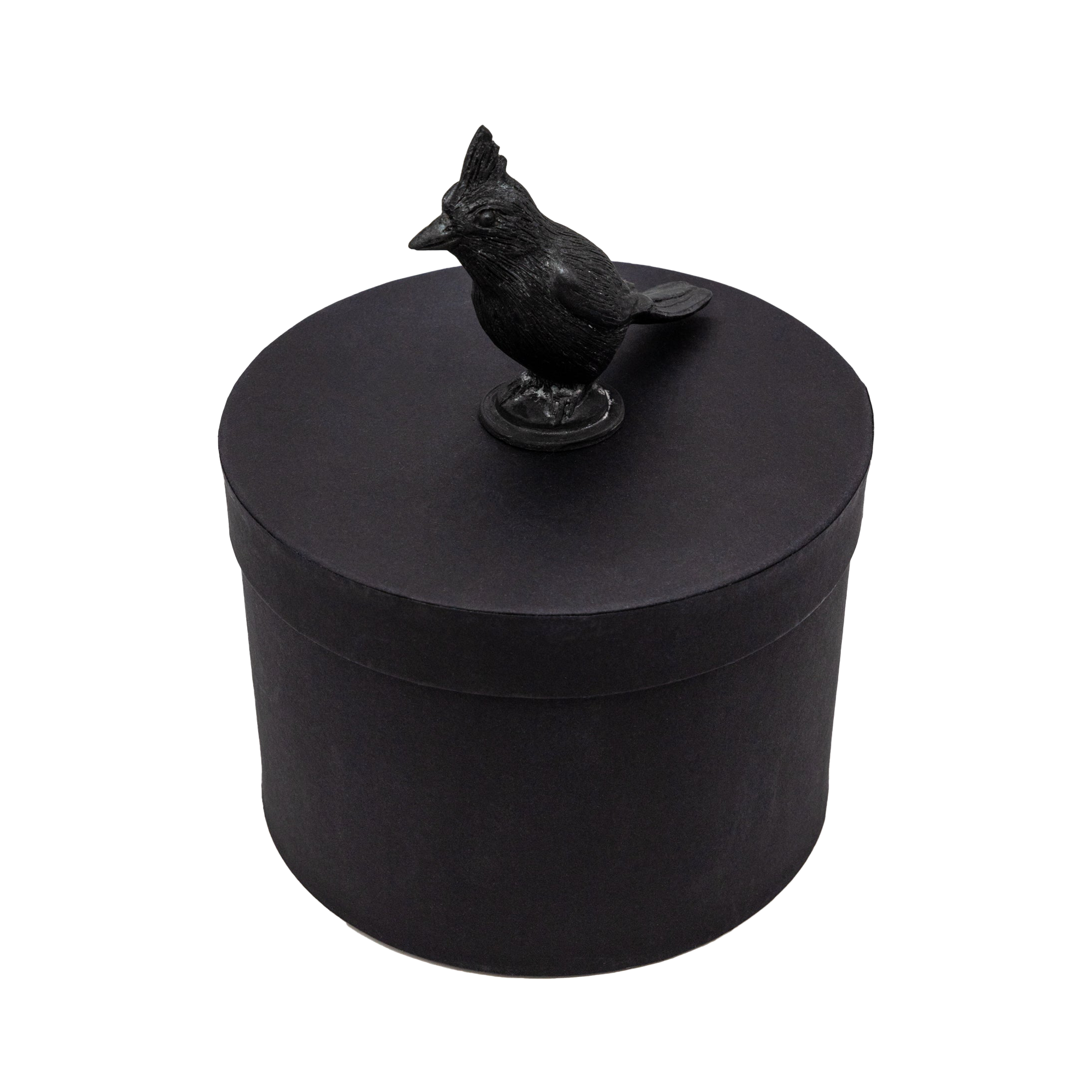 Caja Pájaro Negra | CT: Cajas Circulares Adorno | Scribanus