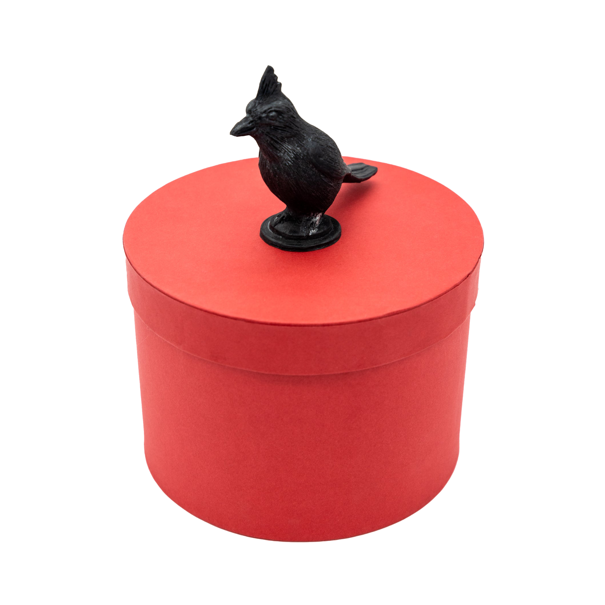 Caja Pájaro Roja | CT: Cajas Circulares Adorno | Scribanus