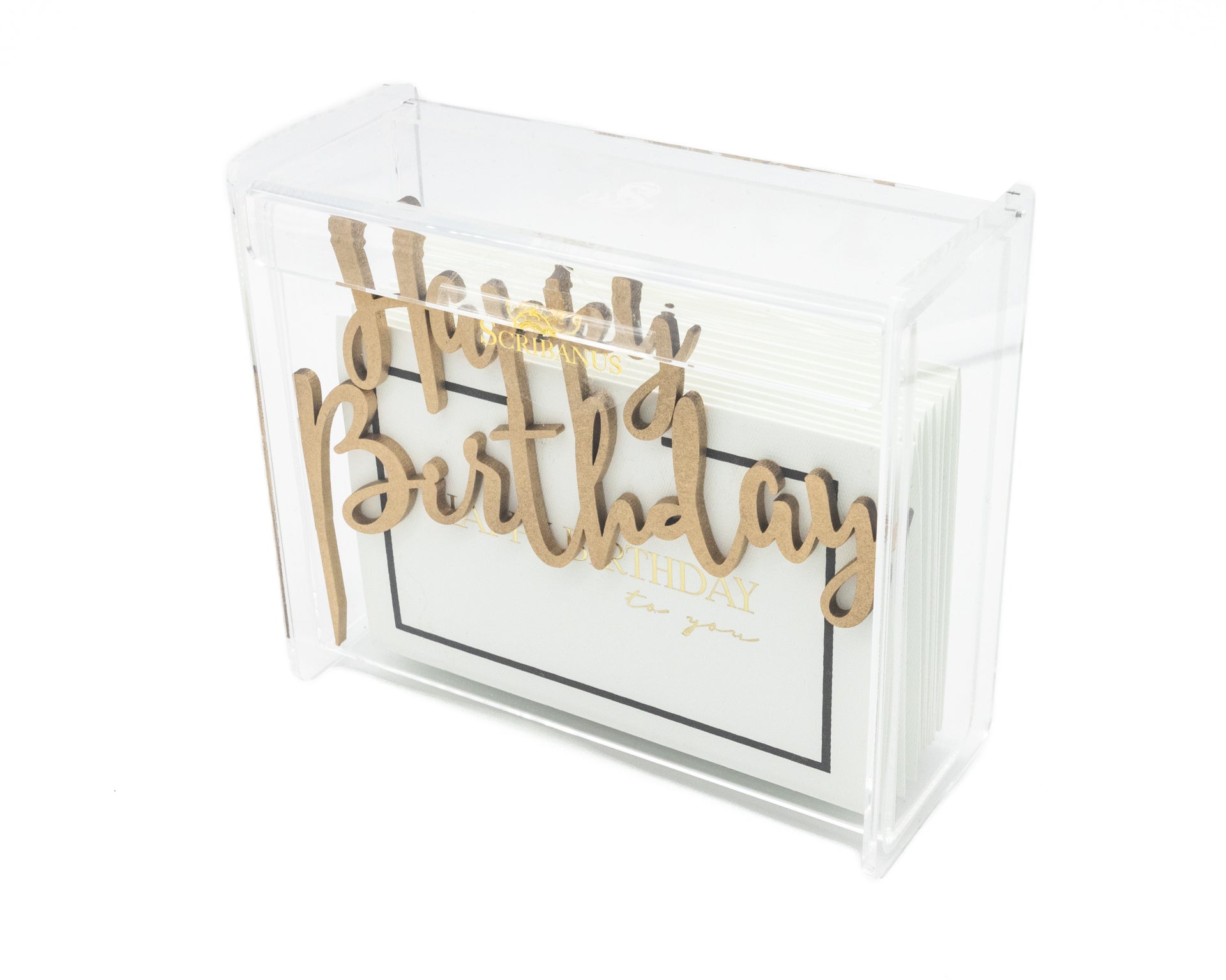 Caja acrílico "Happy Birthday"