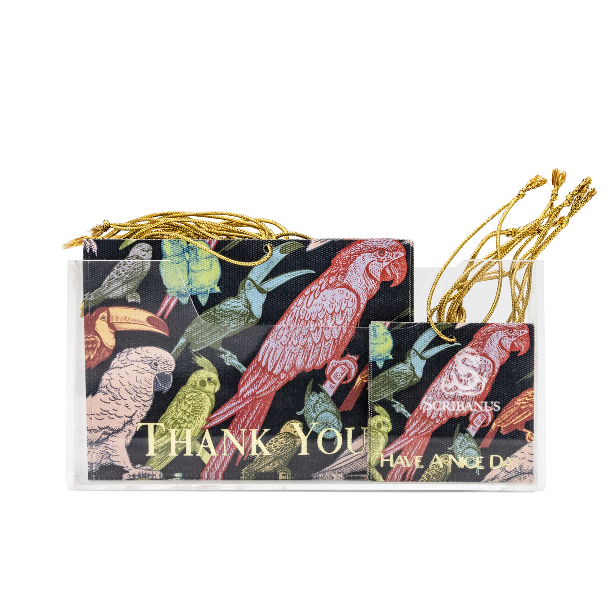 Estuche acrílico Tags Aves