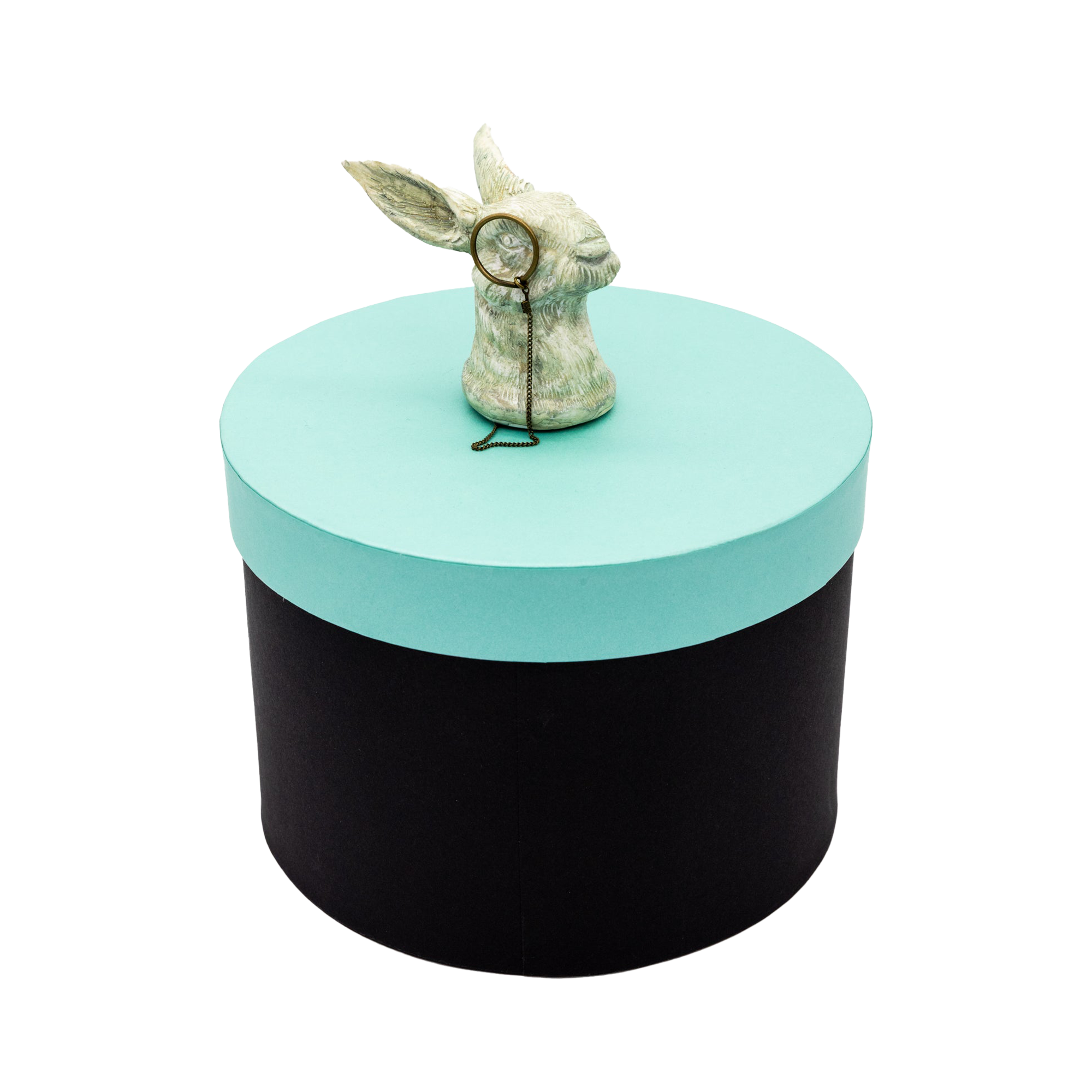 Caja Conejo Monóculo Bicolor Menta/Negro