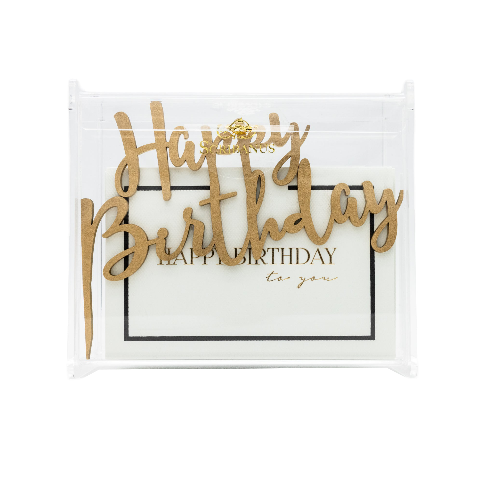 Caja acrílico "Happy Birthday"