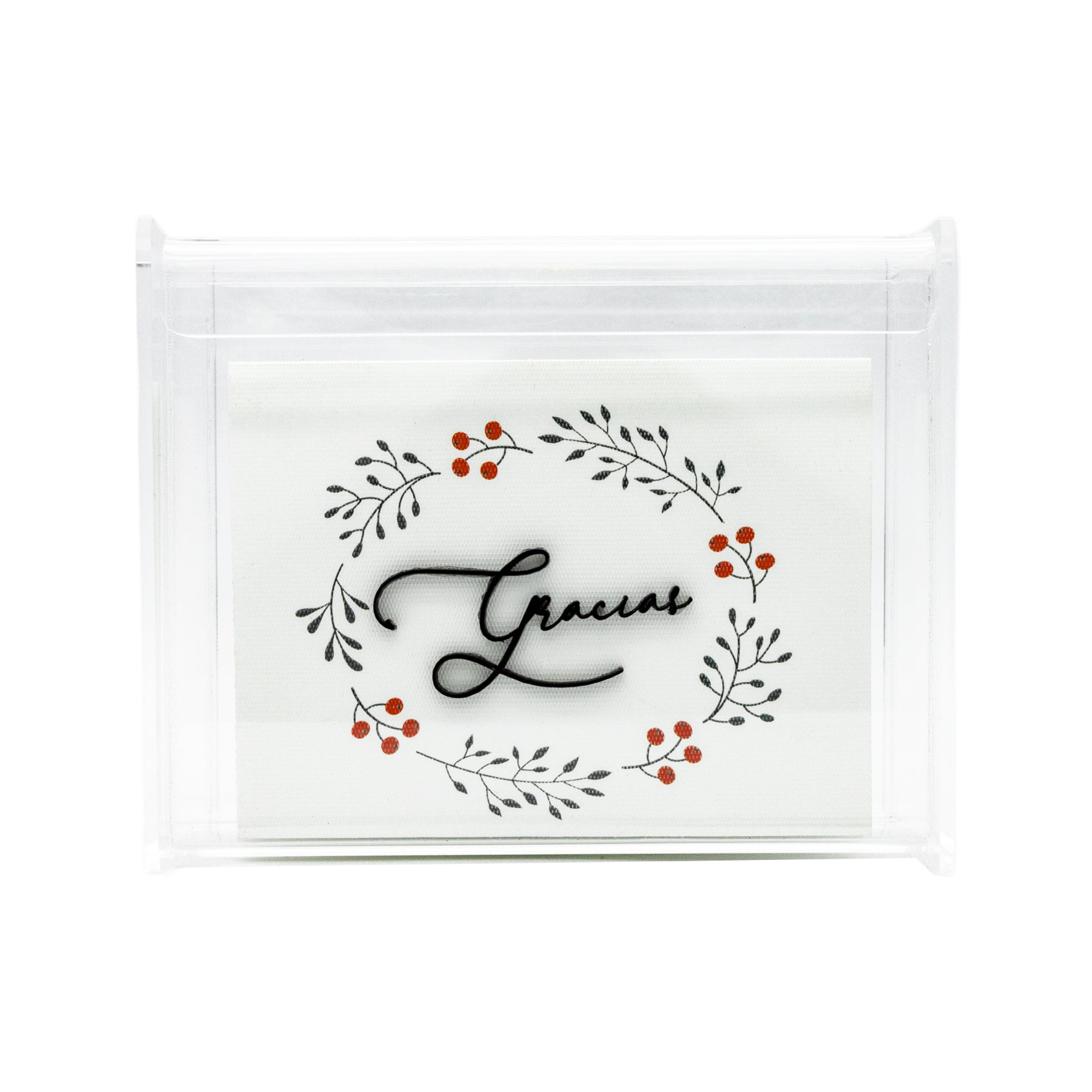 Caja Acrílico Corona Gracias Relieve