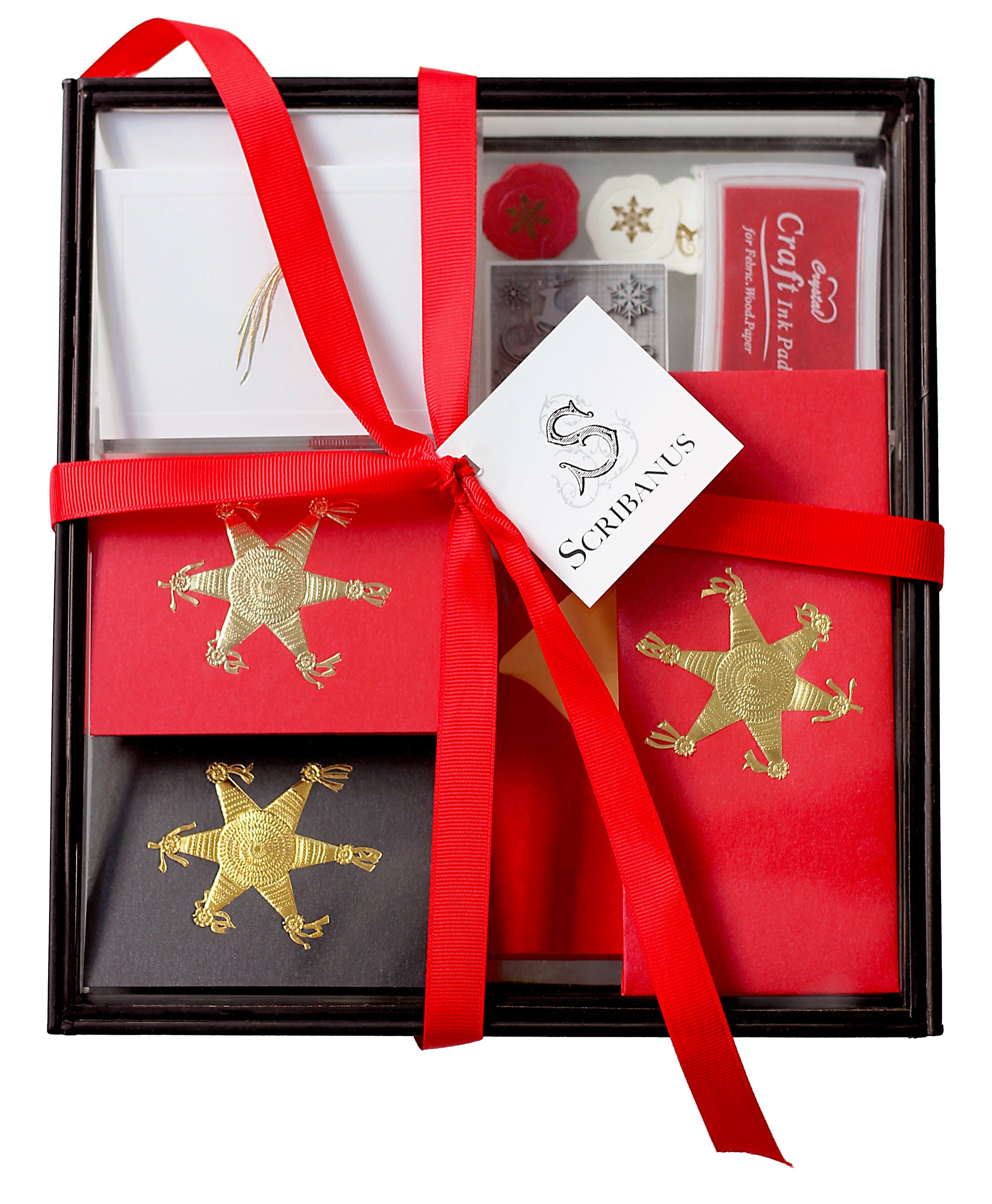 Caja Vidrio Grande Piñatas Quetzal Tarjetas y Sobres