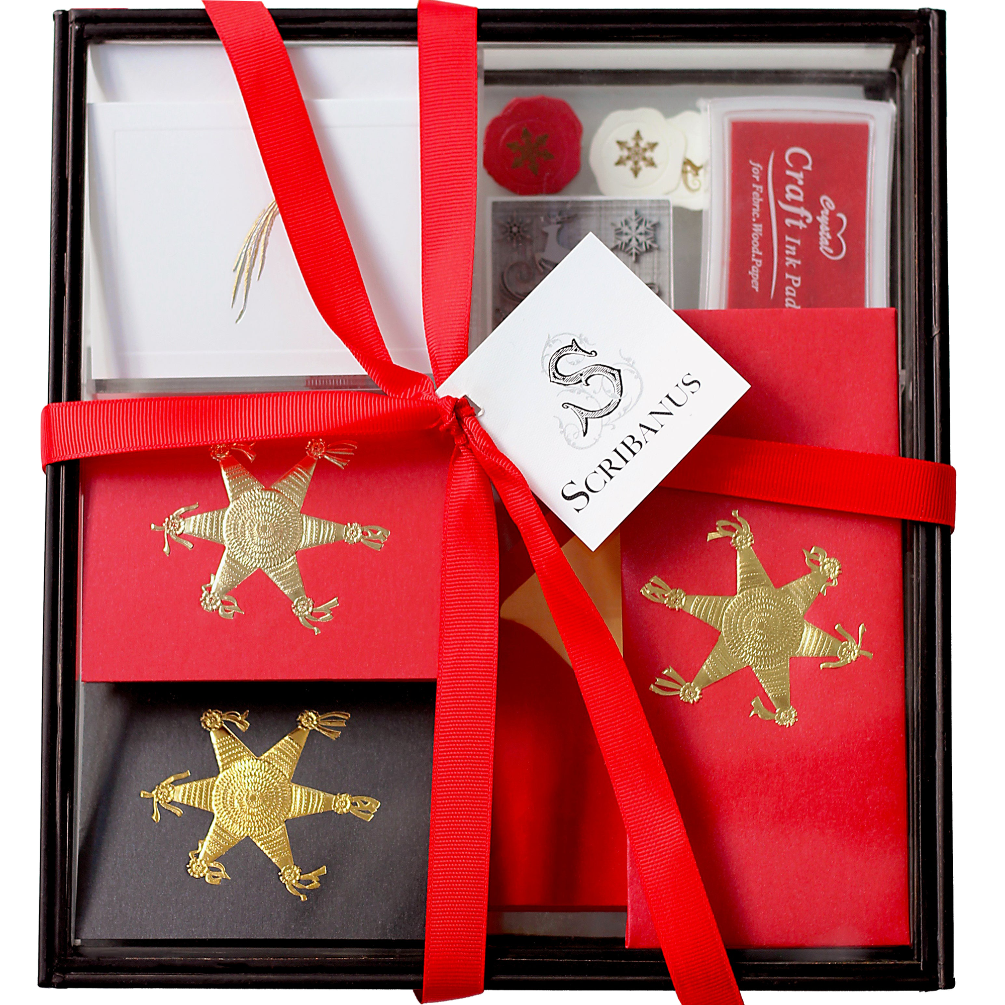 Caja Vidrio Grande Piñatas Quetzal Tarjetas y Sobres