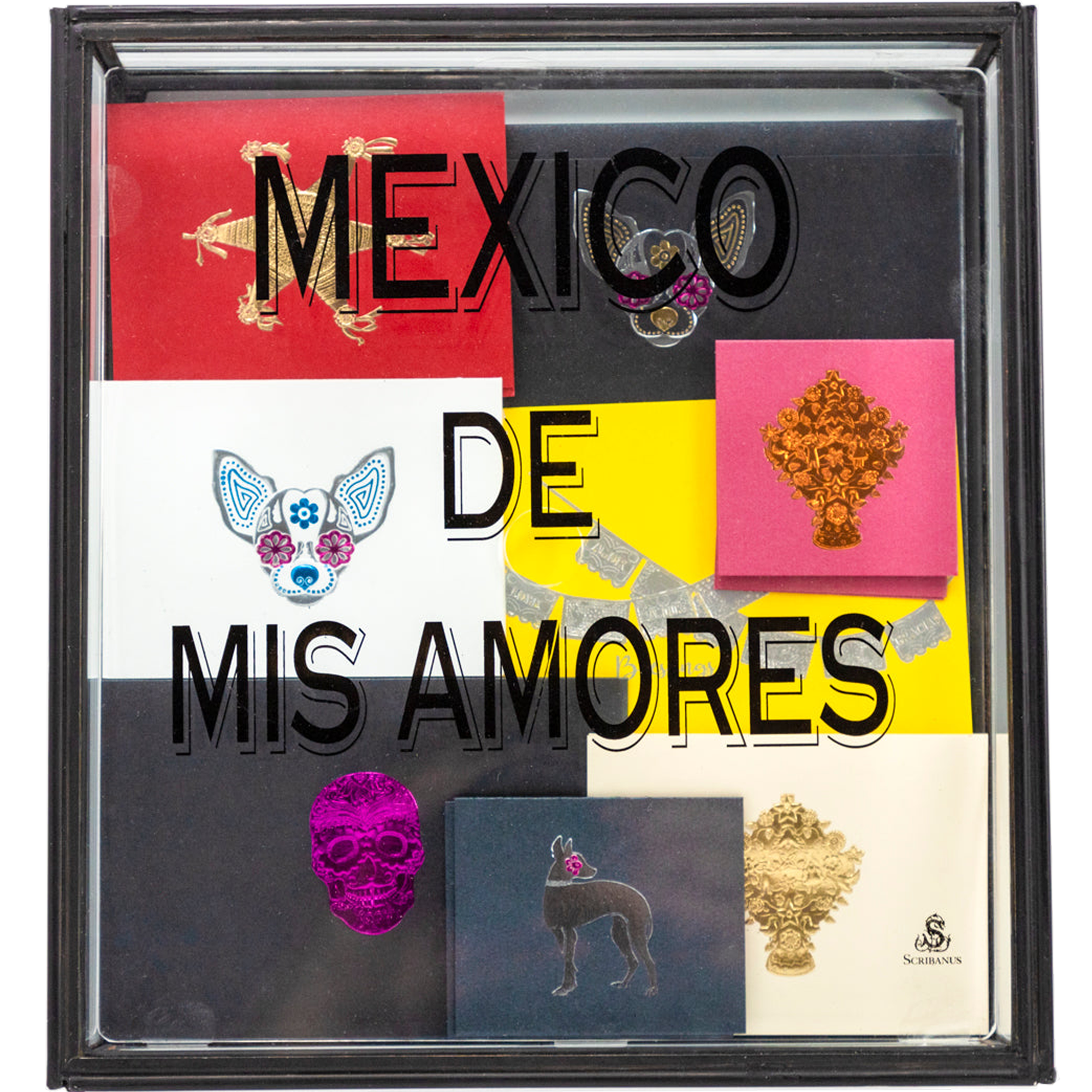 Caja Vidrio Grande México de Mis Amores Tarjetas y Sobres