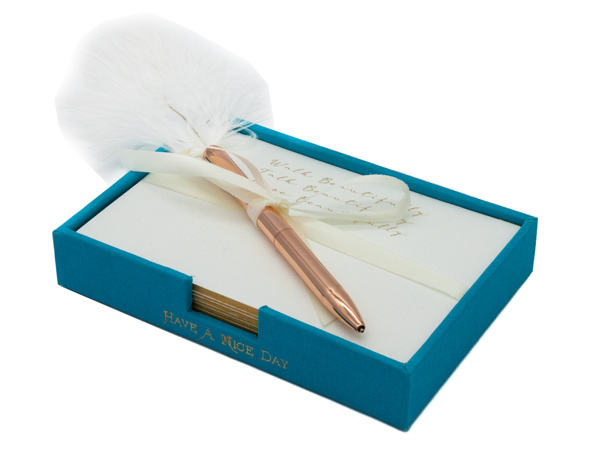 Charola Tarjetas "BEAUTIFULLY" + Pluma | AP: Charolas Tarjetas | Scribanus