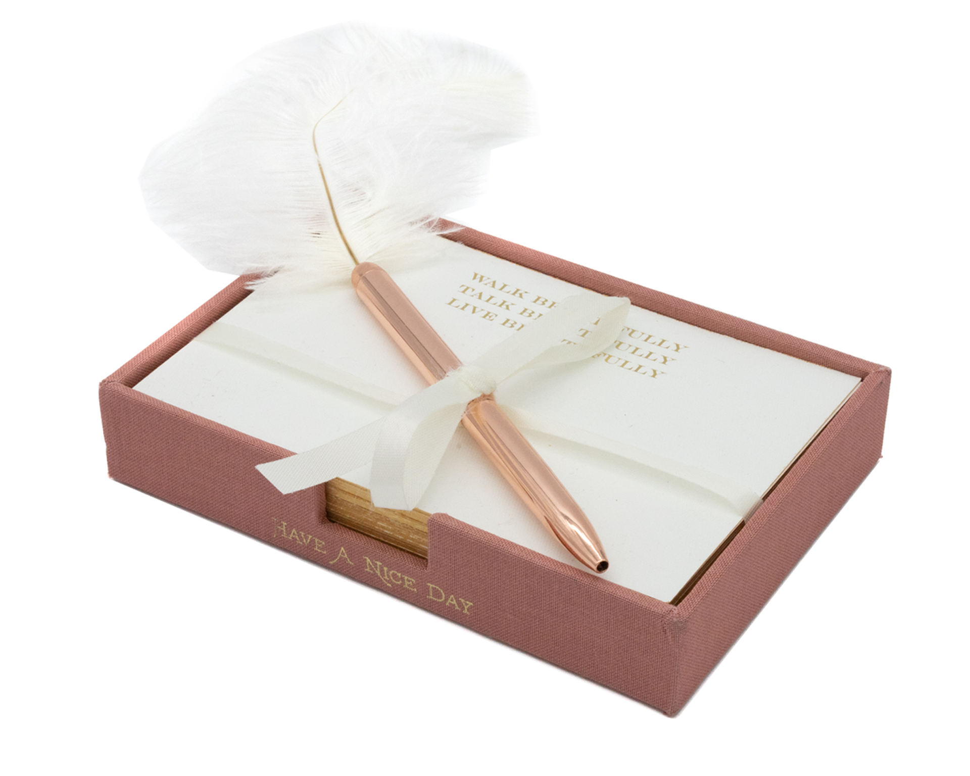 "BEAUTIFULLY" Cards Tray + Pen