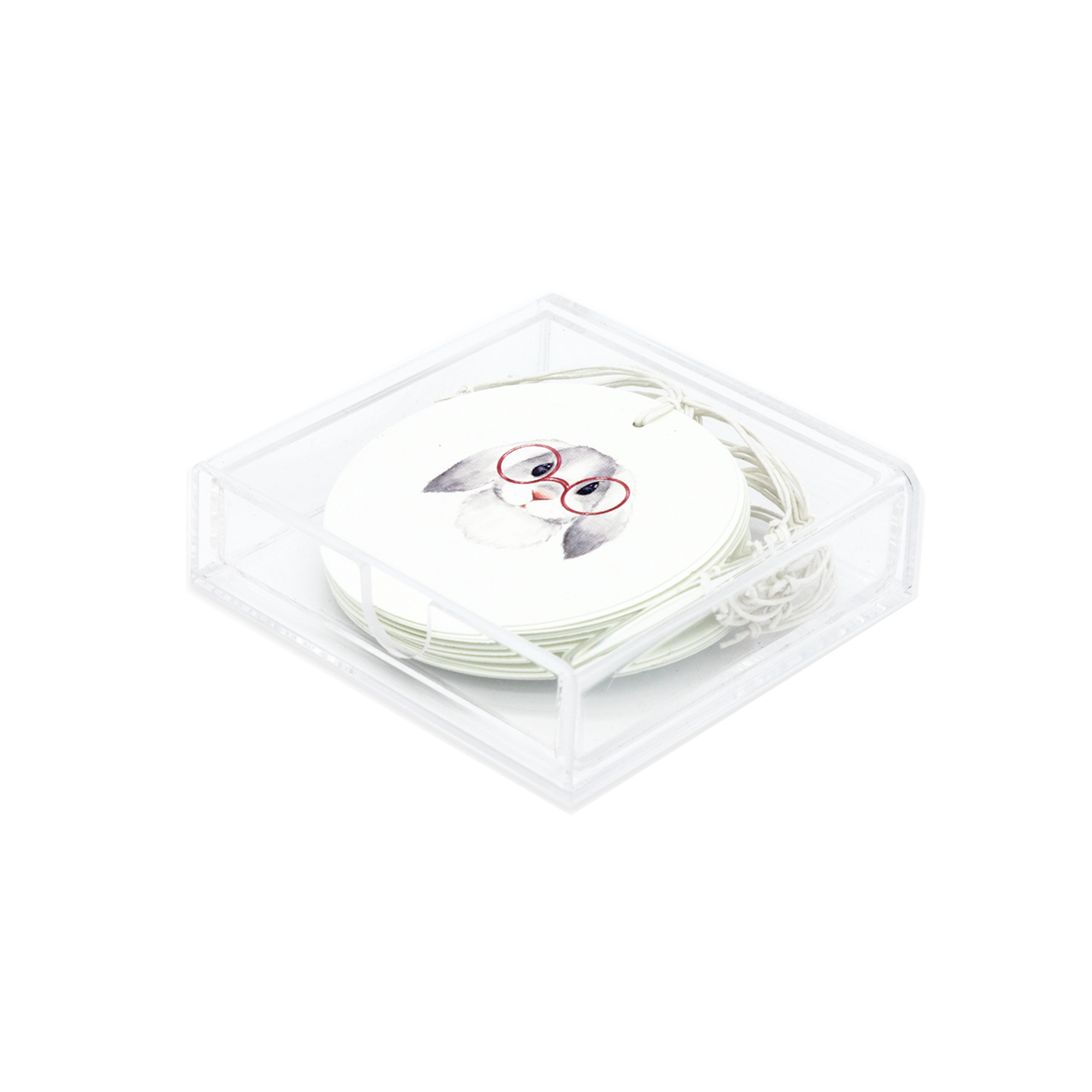 Caja Acrílico Medallones Conejos Surtido