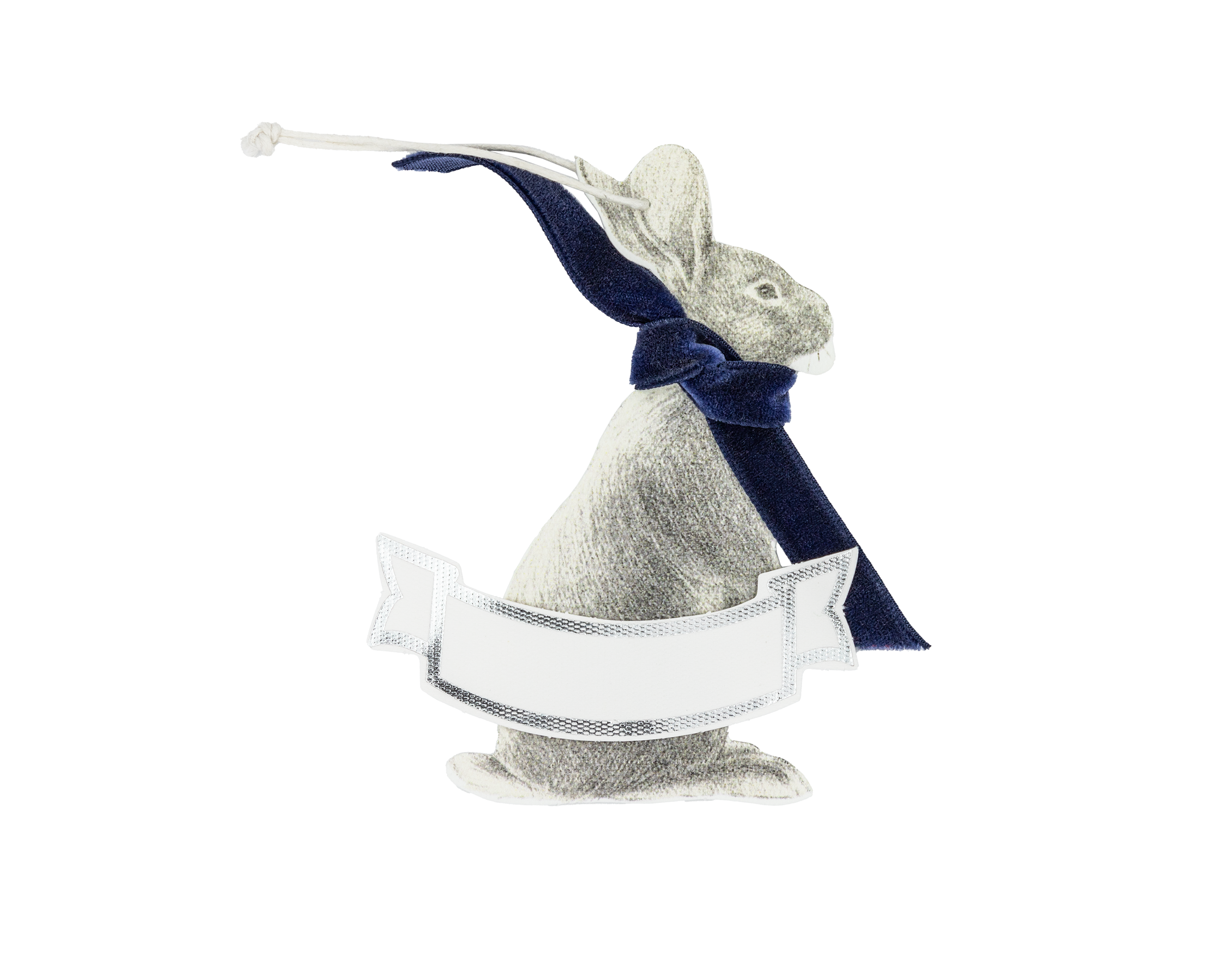 Tag Conejo estandarte moño azul