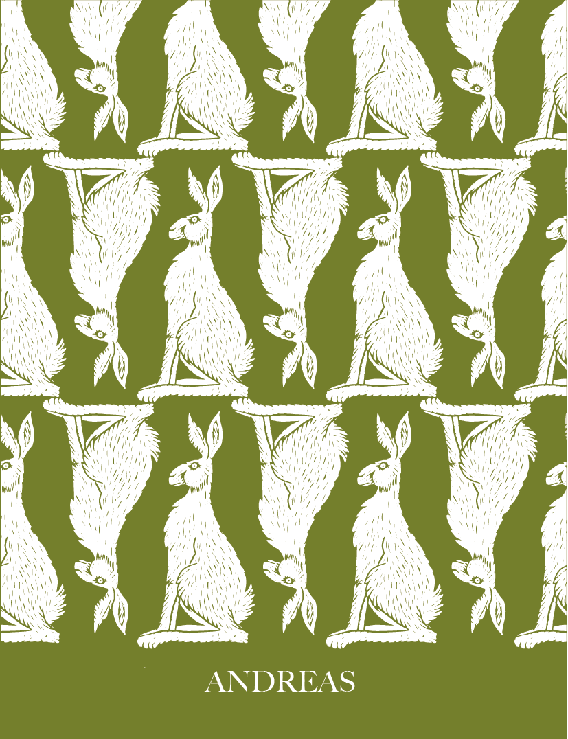 Tarjeta Conejos Vintage Mini Doble