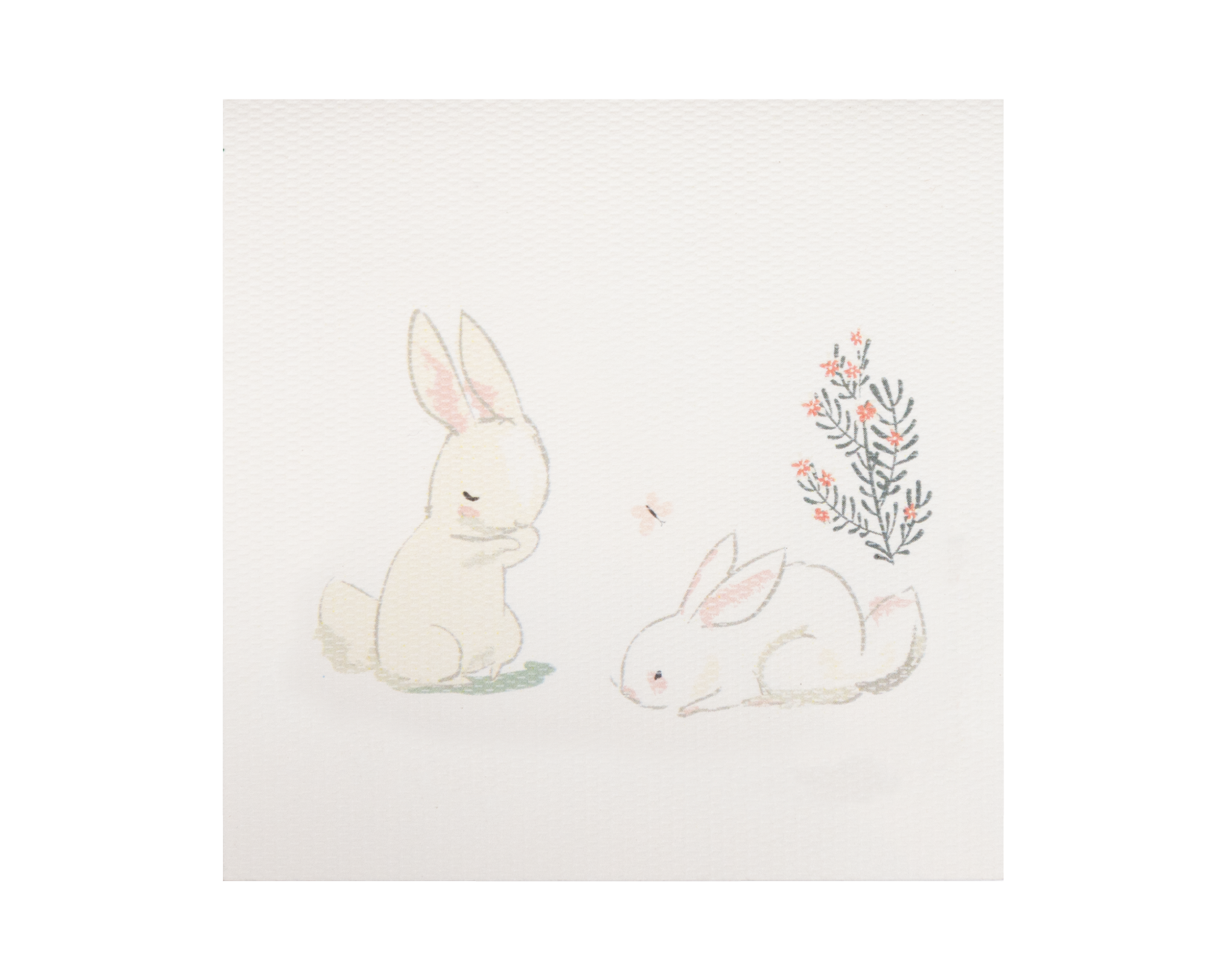 Cute Mini Double Rabbit Card