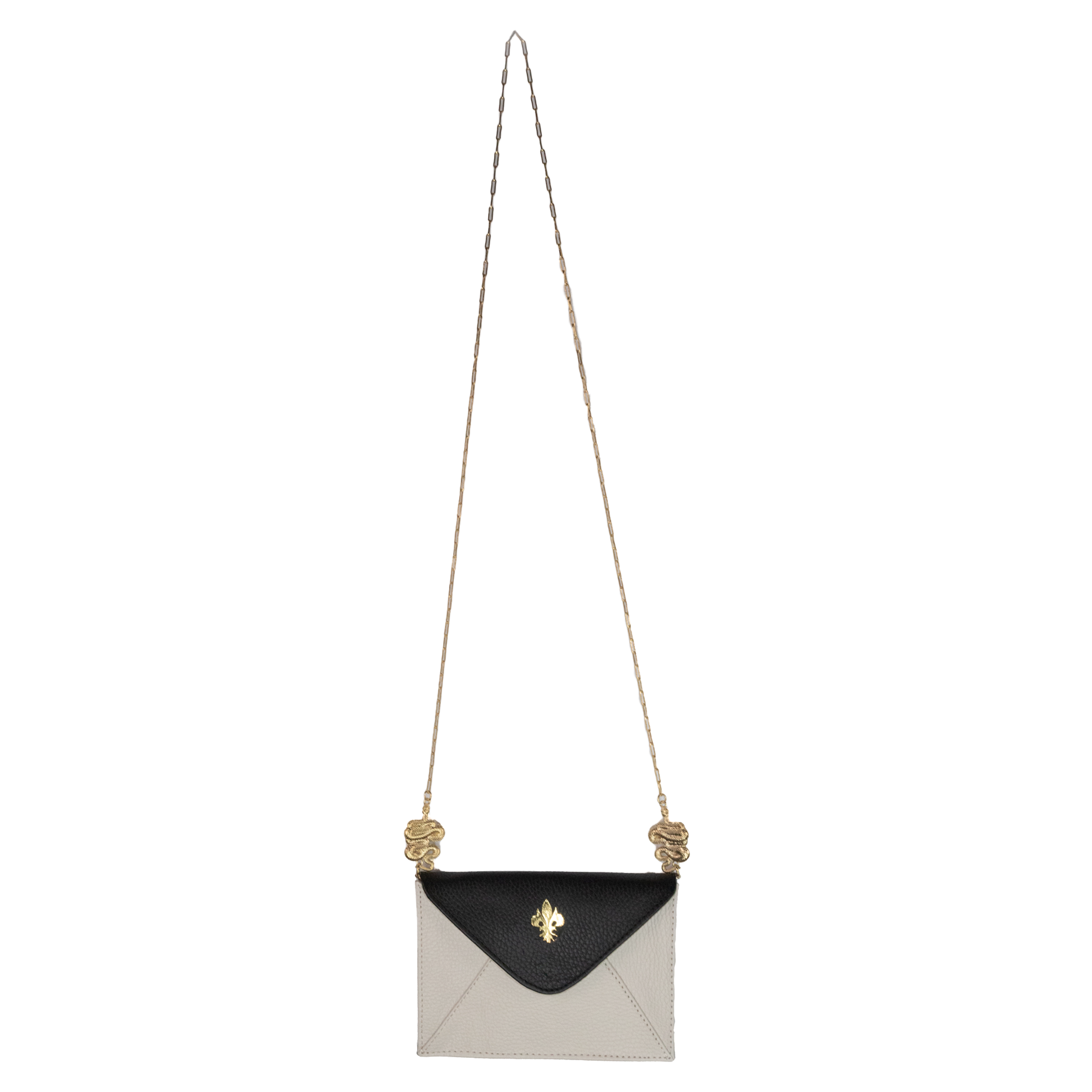 Envelope Bag Engraved Bicolor Fleur-de-lis