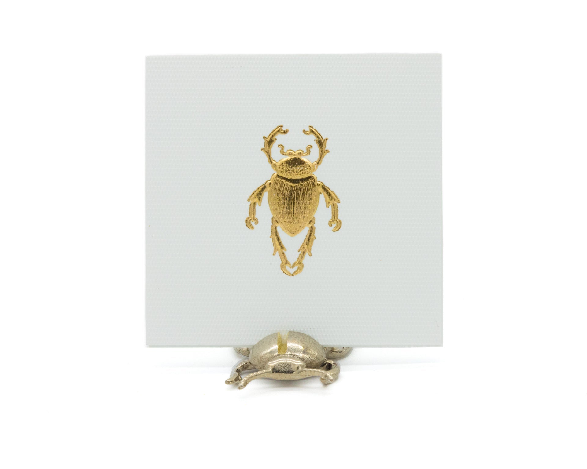 Base para Tarjetas Escarabajo plateado