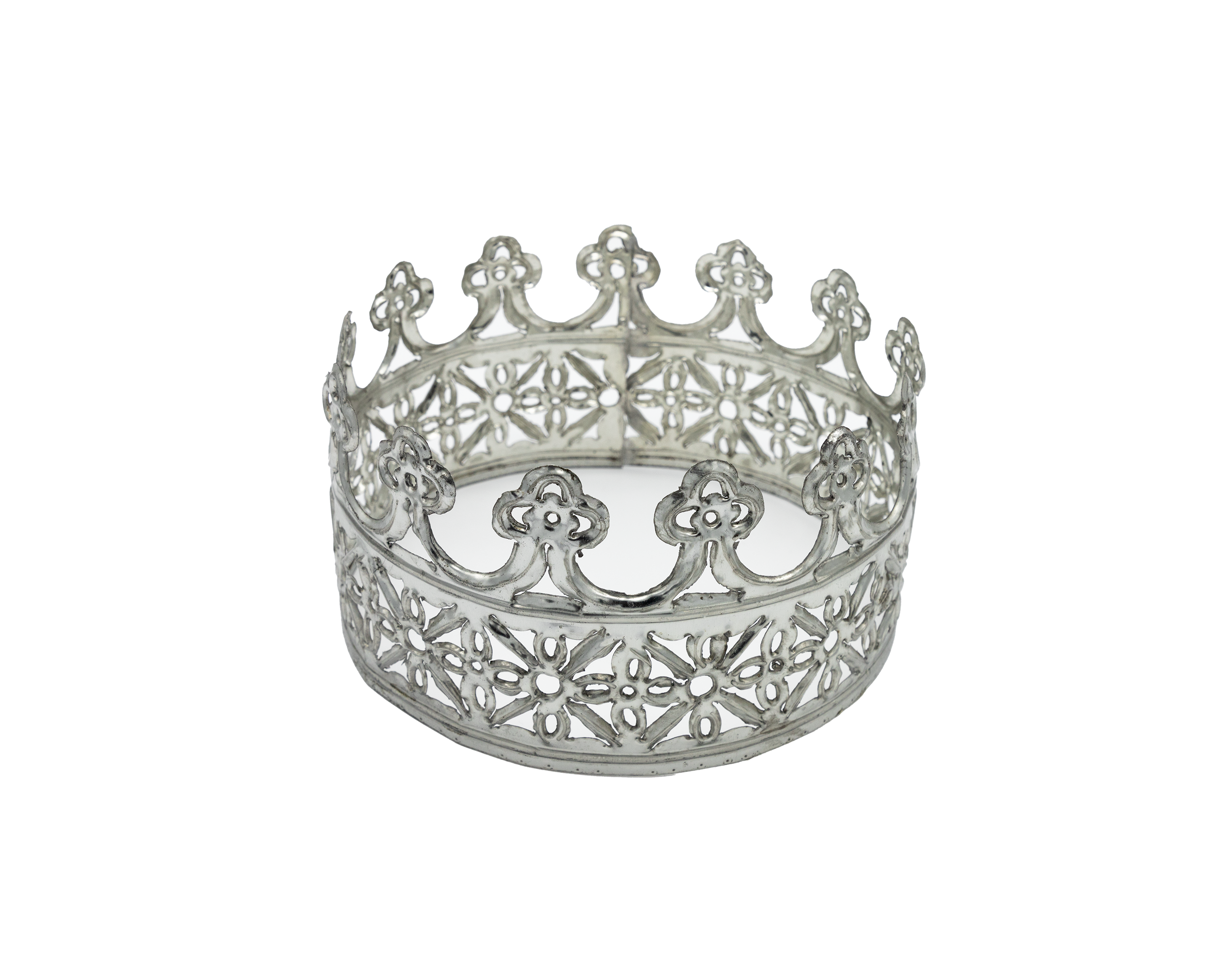 Florero Hojalata Corona Plata | M: Floreros | Scribanus