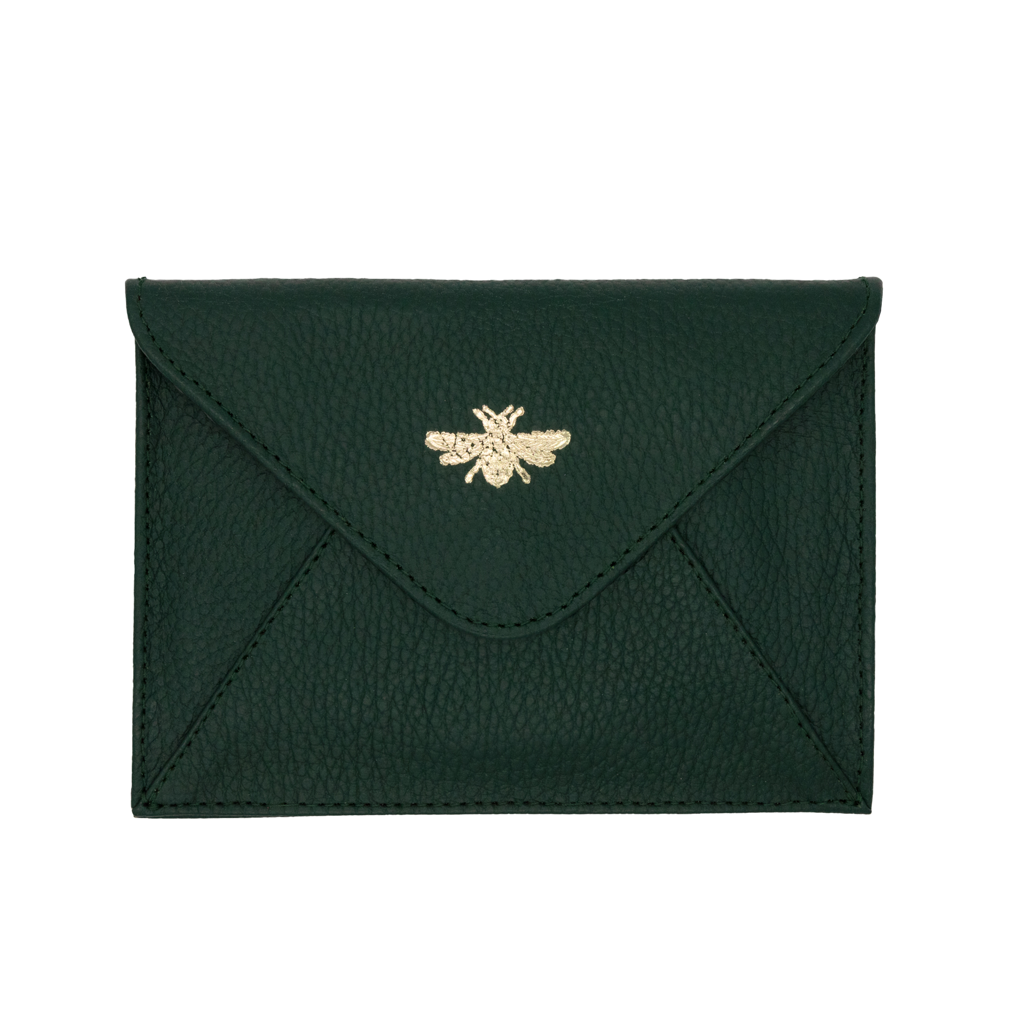 Envelope Bag Engraved Green Bee