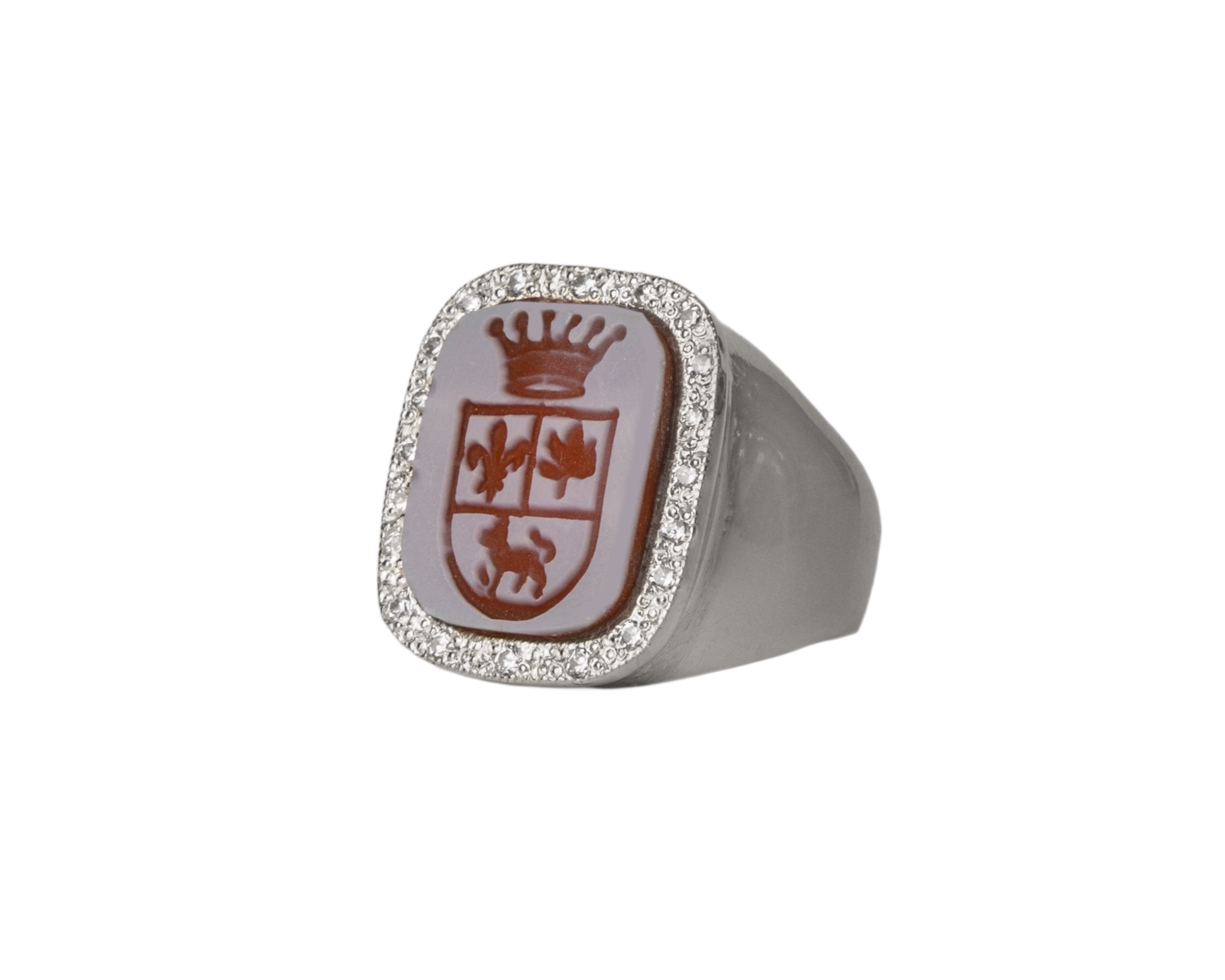 Heráldico en Plata con piedras - custom made | HERÁLDICA Y MONOGRAMAS | Scribanus