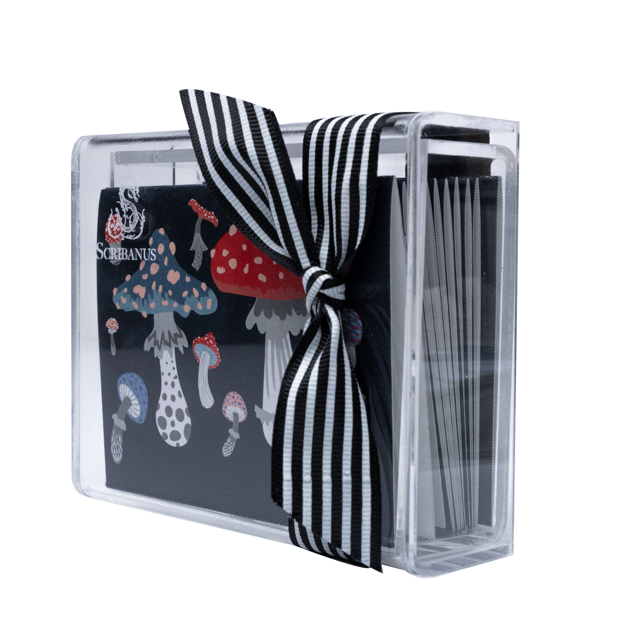 Caja Acrílico Tarjetas Hongos