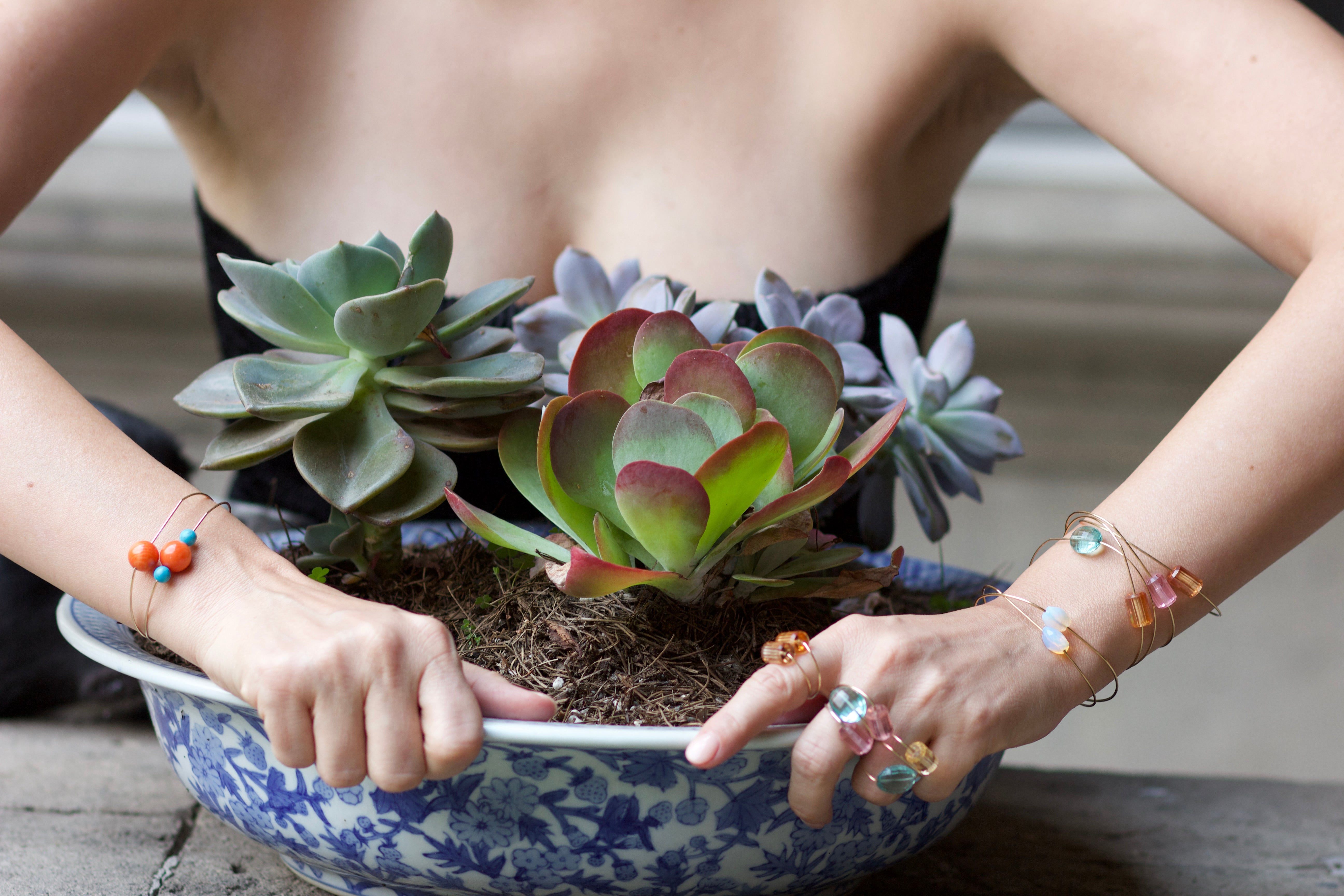 Crystallis Pulsera Rosa de Francia