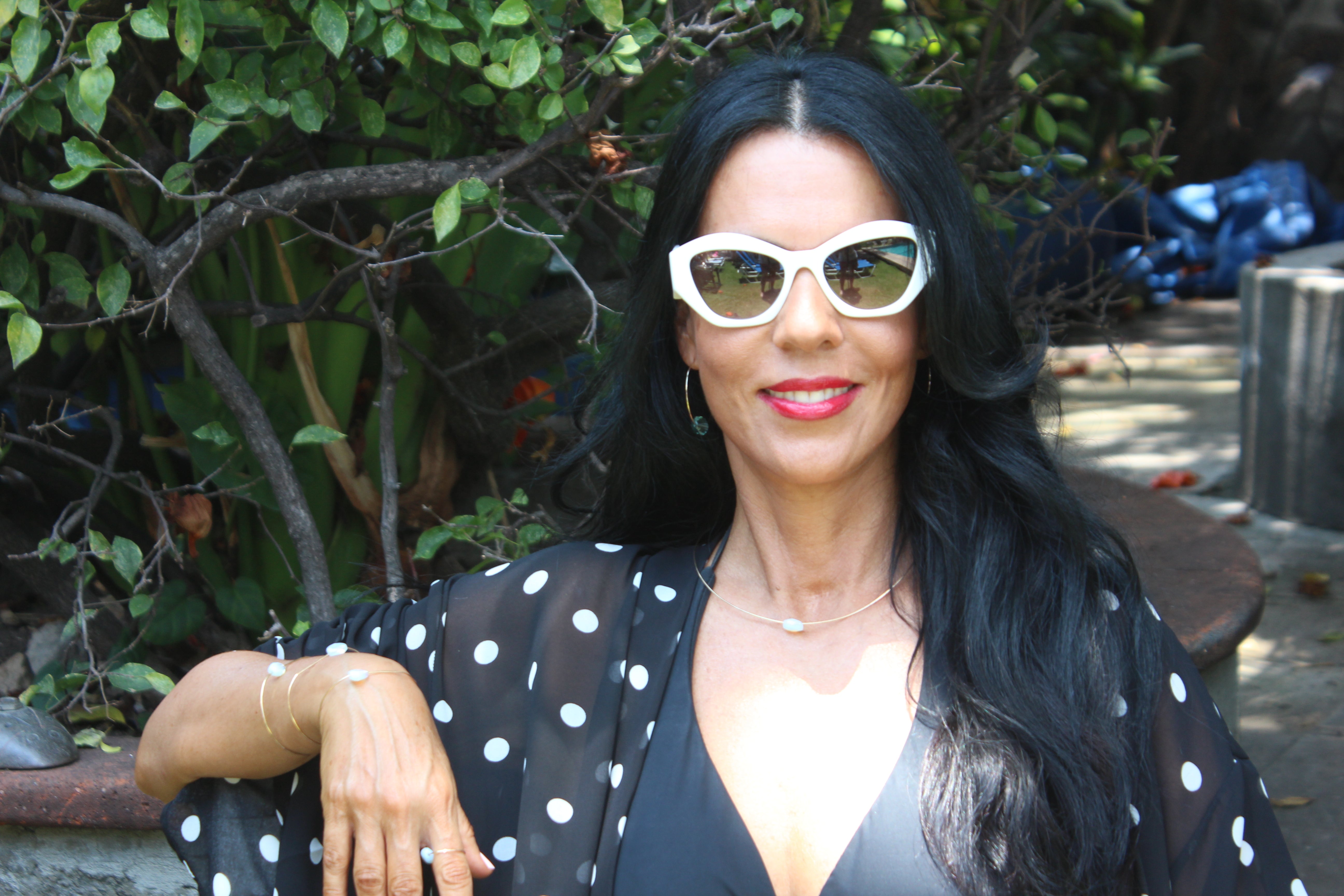 Crystallis Large Aquamarine Crystal Hoop Earrings