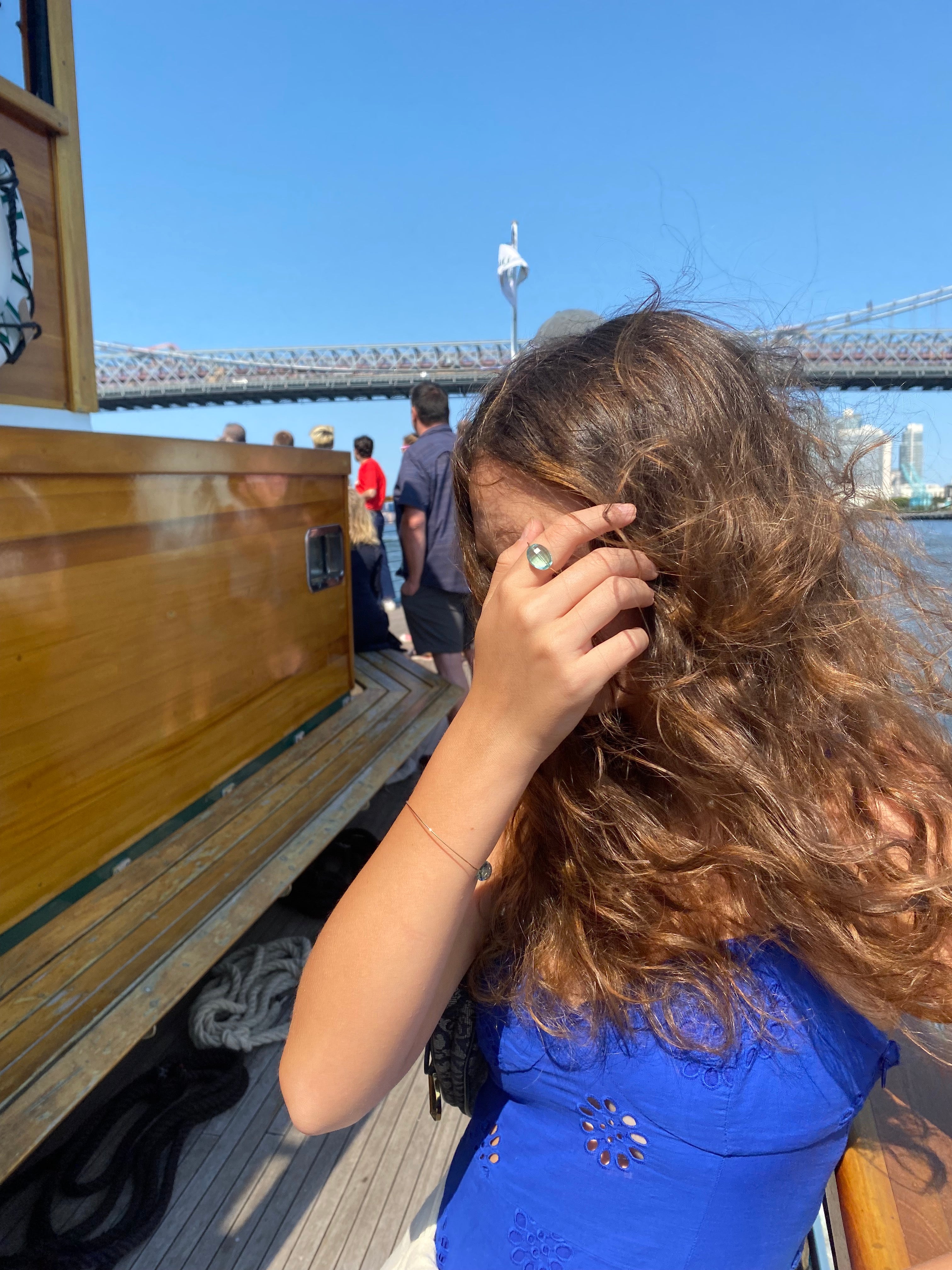 Crystallis Anillo Cristal Agua Marina