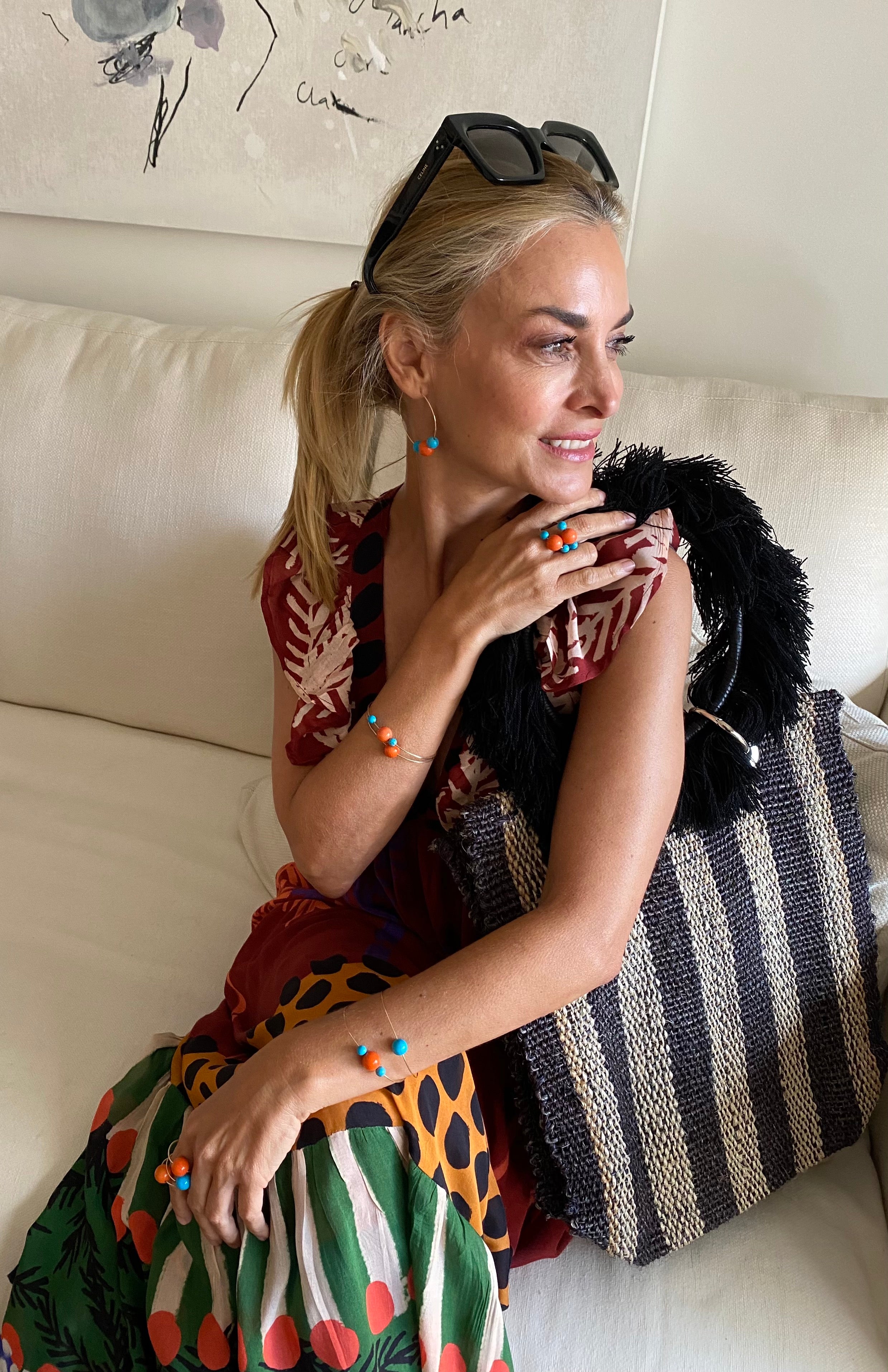 Lapides Pulsera Coral Turquesas