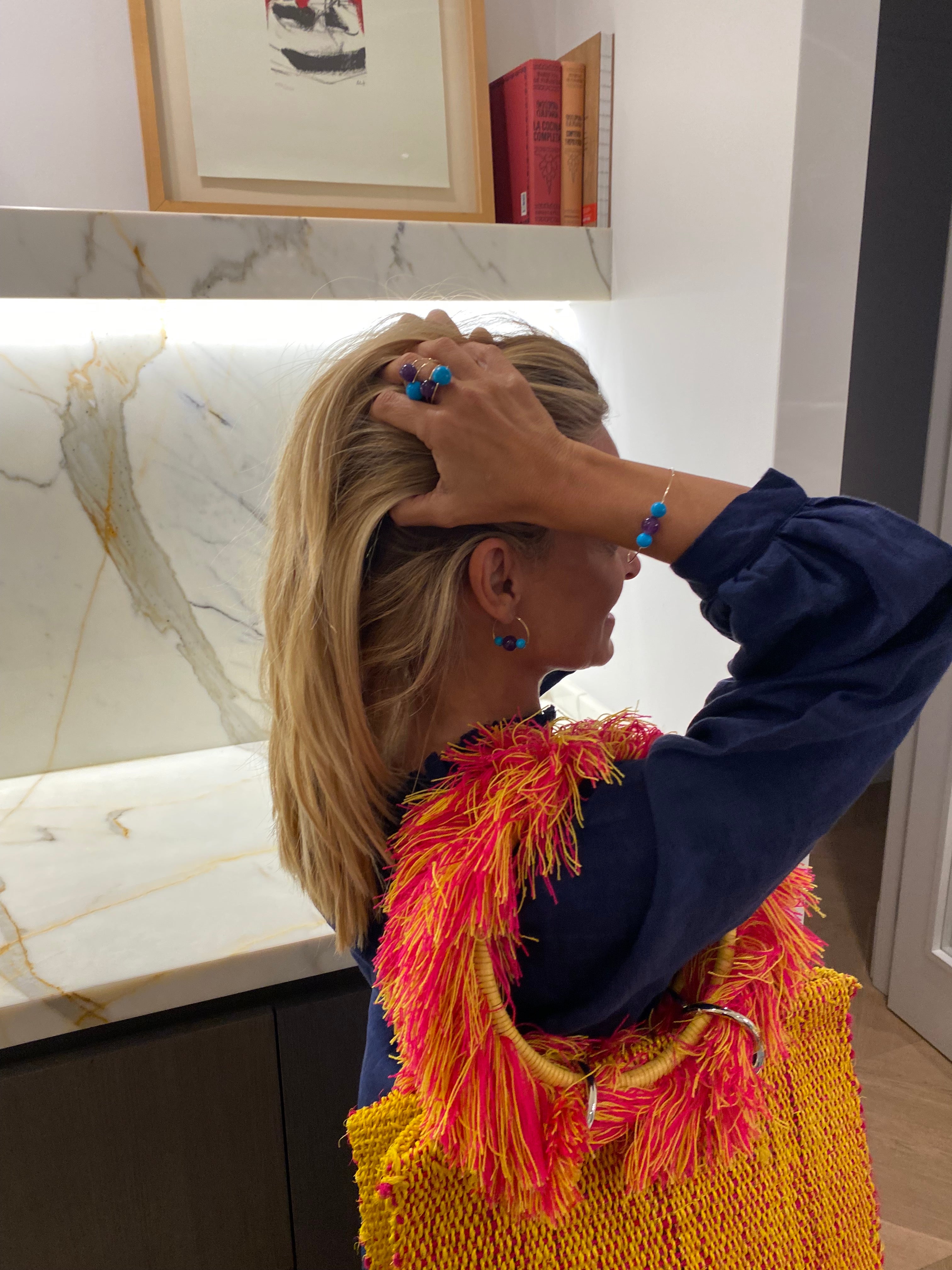 Lapides Amethyst Ring with Turquoise